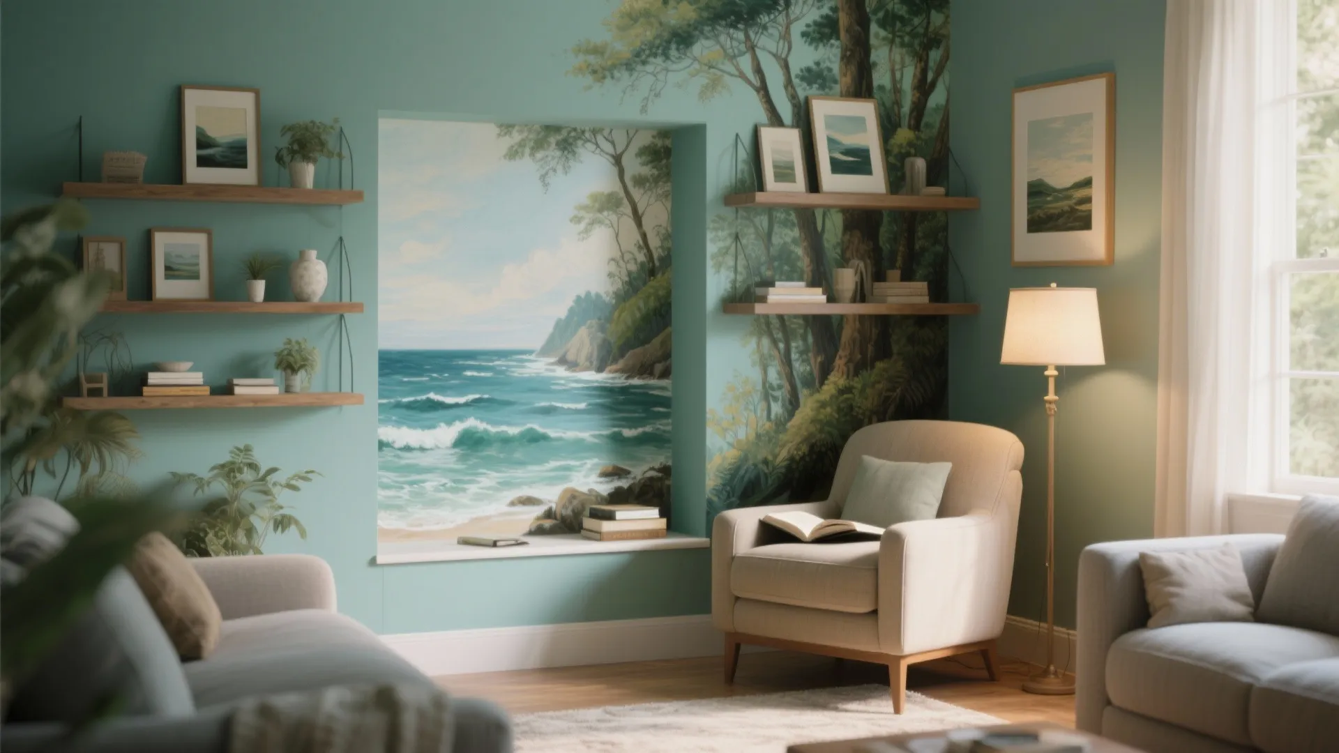 3. Use Accent Walls and Art to Define Zones