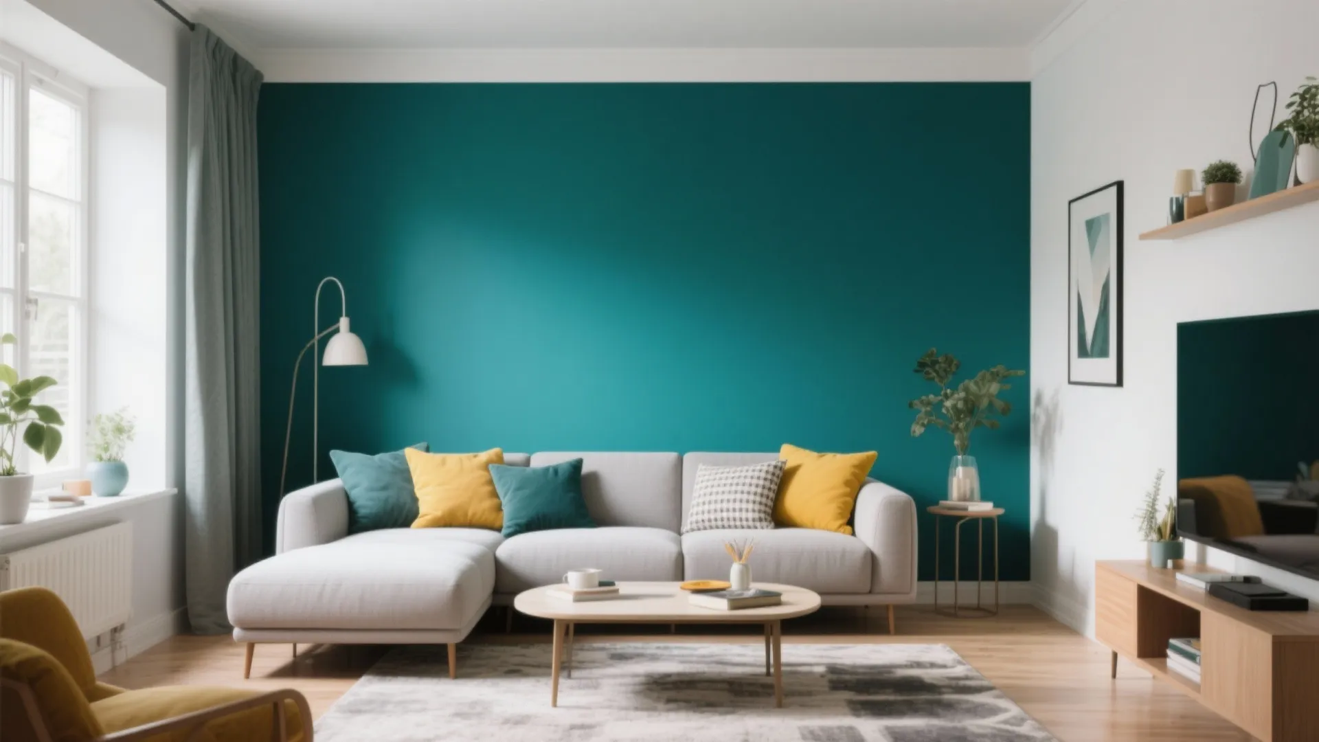 4. Bold Painted Accent Wall