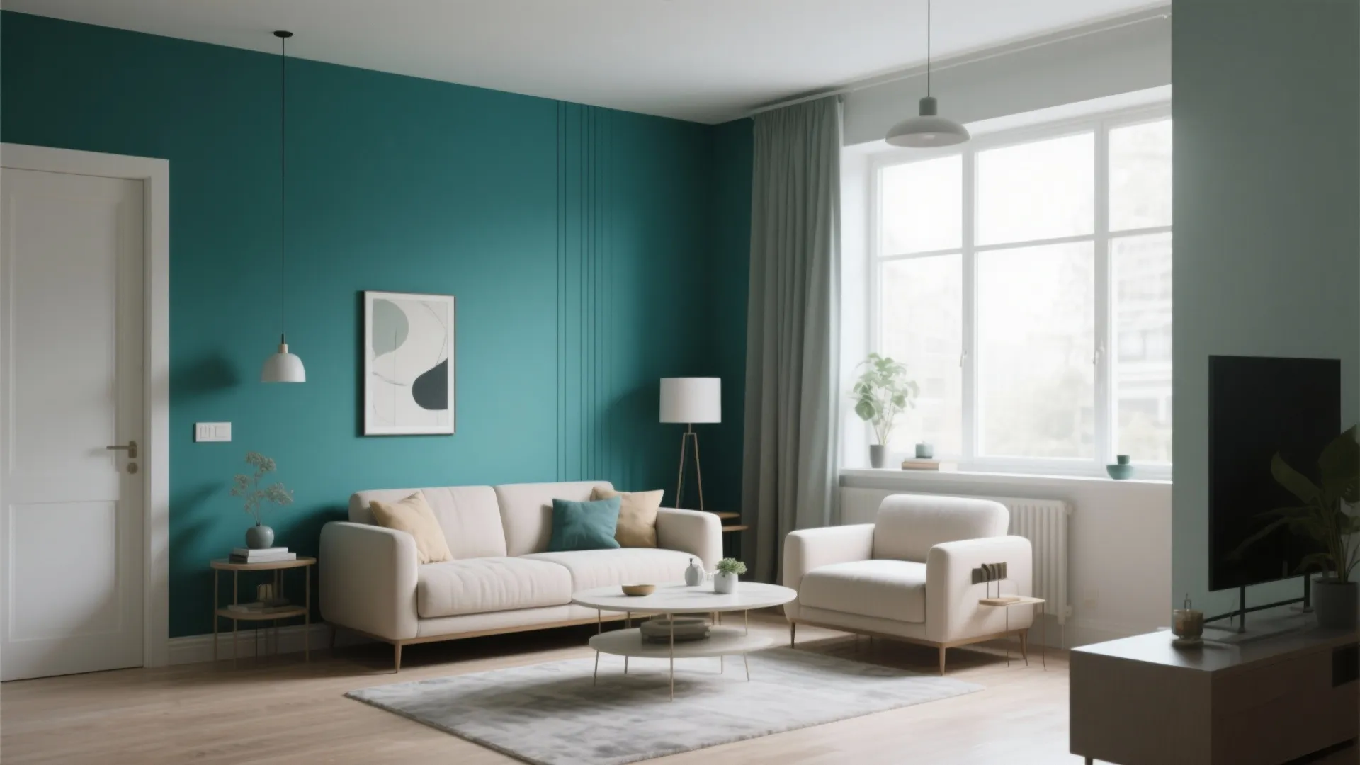 Teal Accent Wall for a Bold Statement