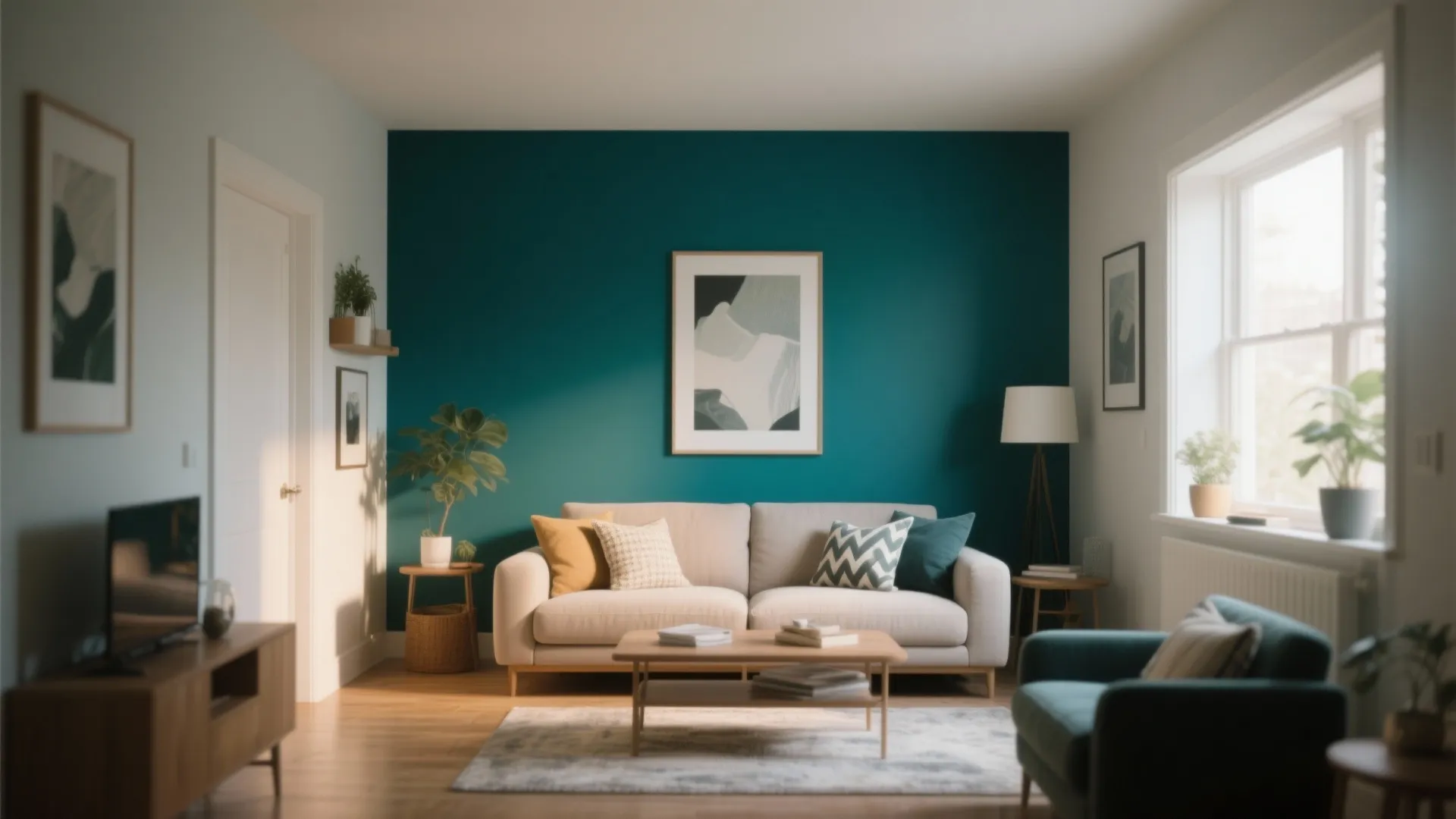 Accent walls for depth