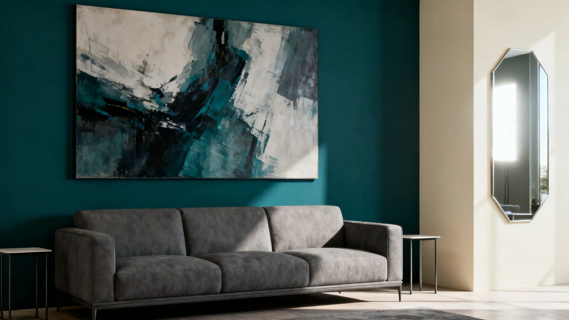 2. Bold Accent Wall and Art