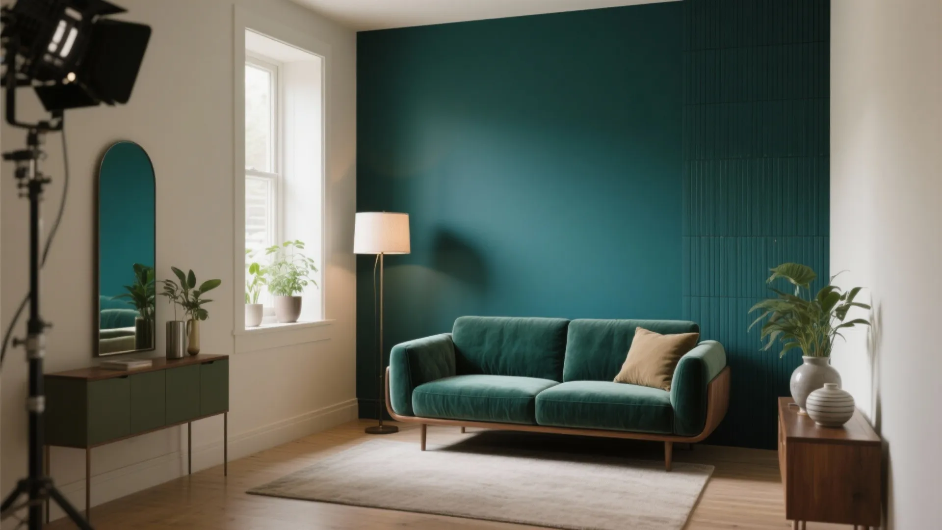 Bold Accent Walls to Create Micro-Zones