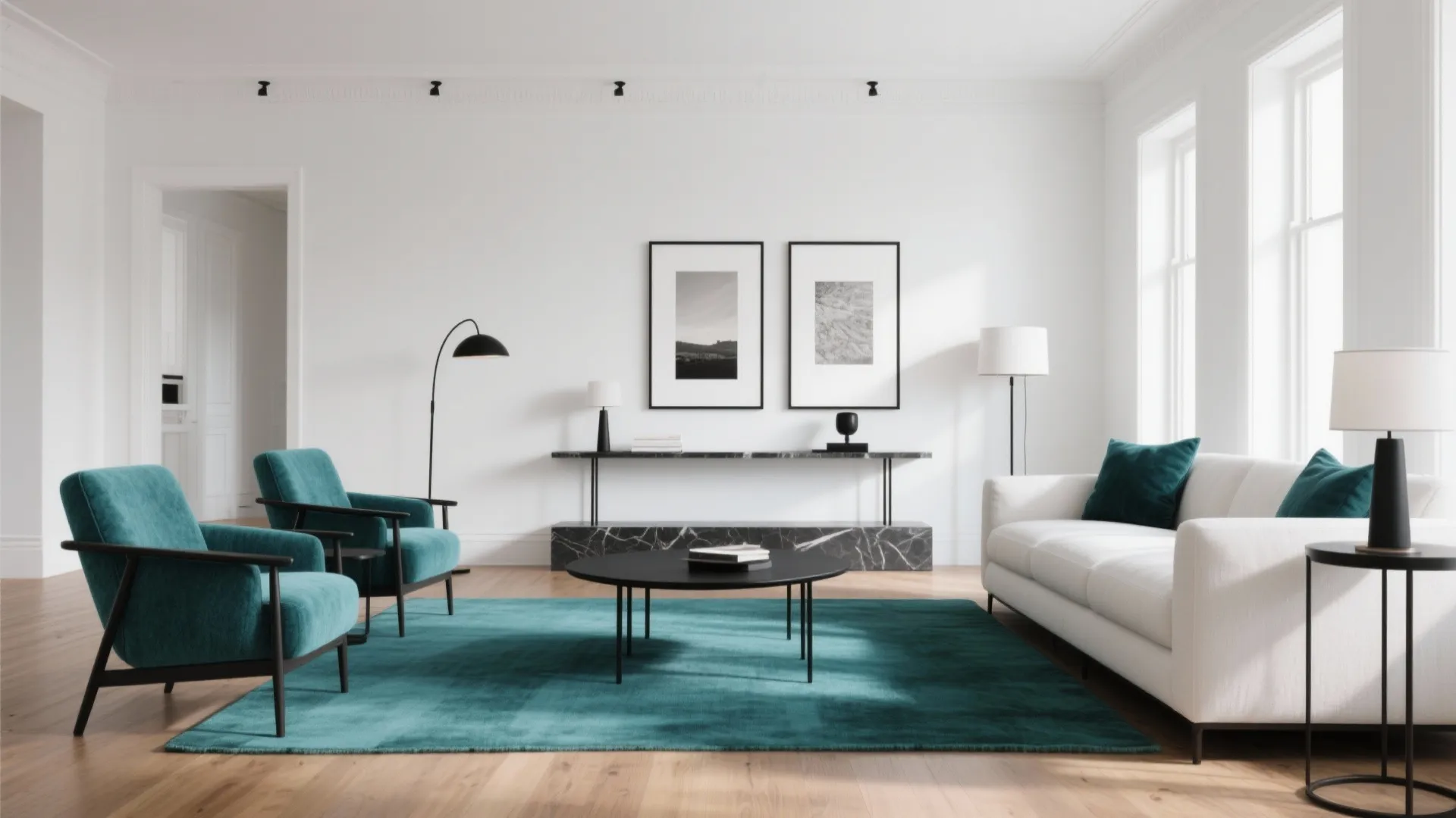 Teal Black and White Living Room: Modern Ideas for Effortless Style