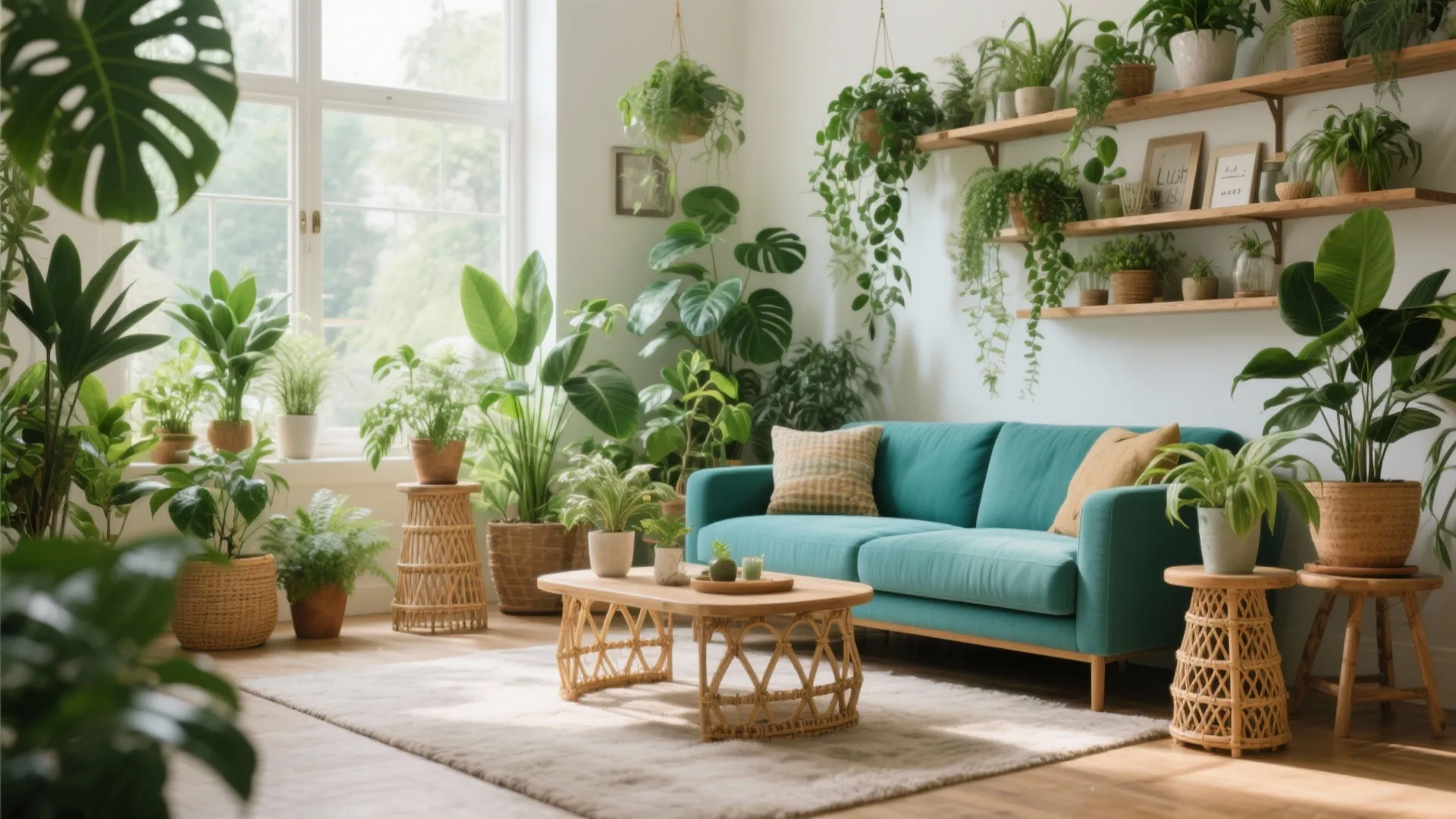 7. Botanical Haven with Teal