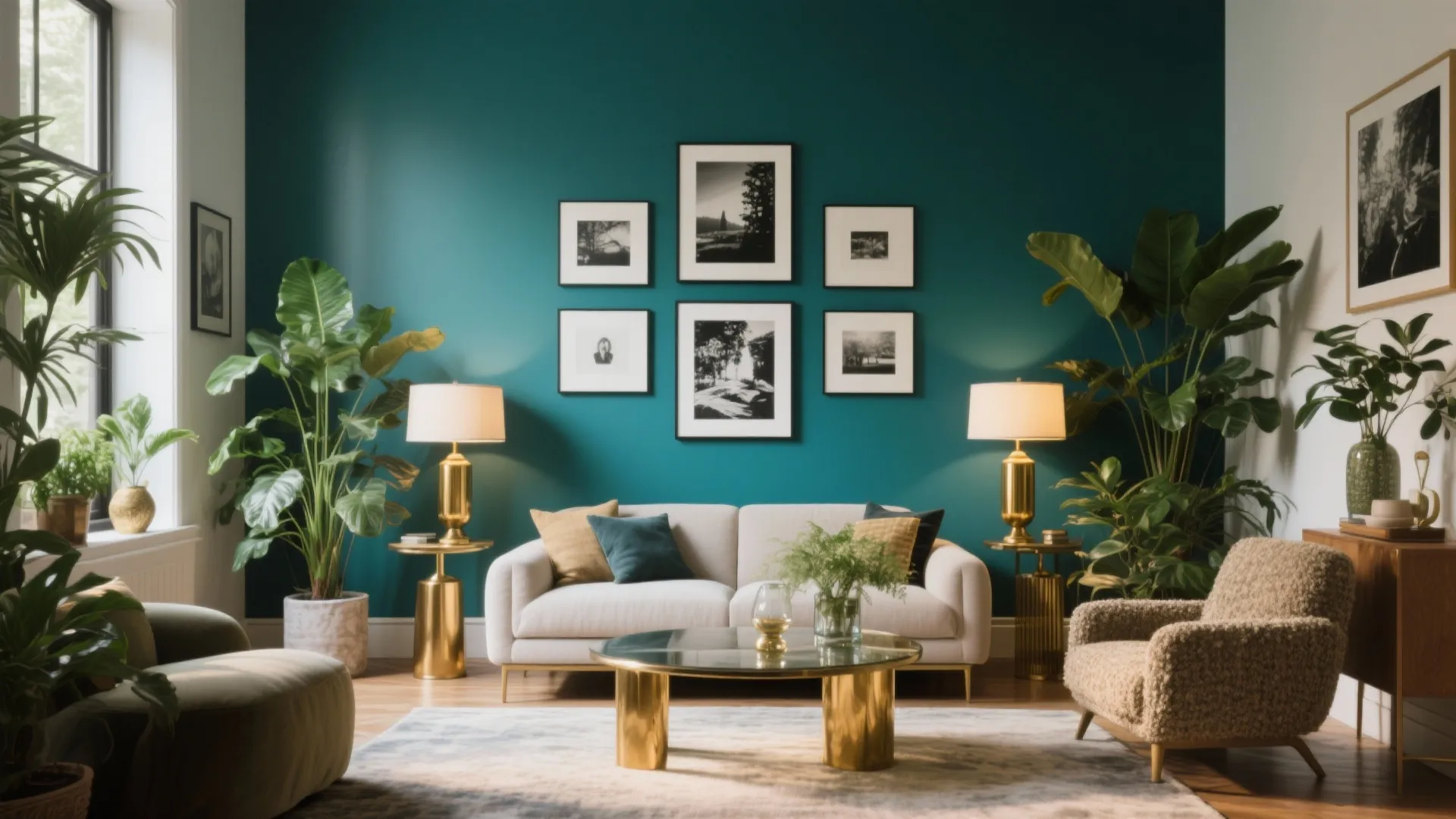 Teal, Brass, and Botanical Greens