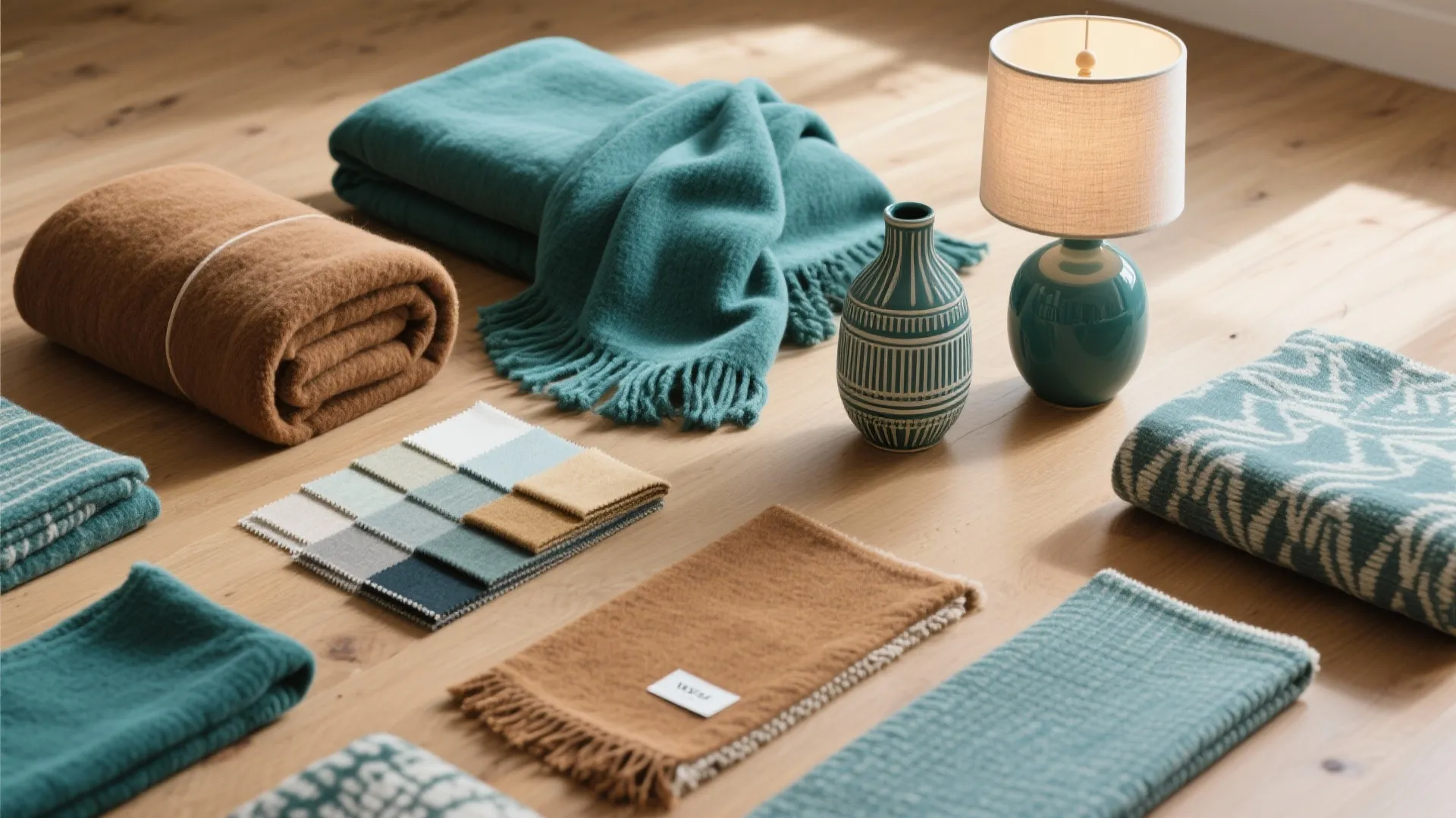 10. Mixed Teal and Brown Accessories