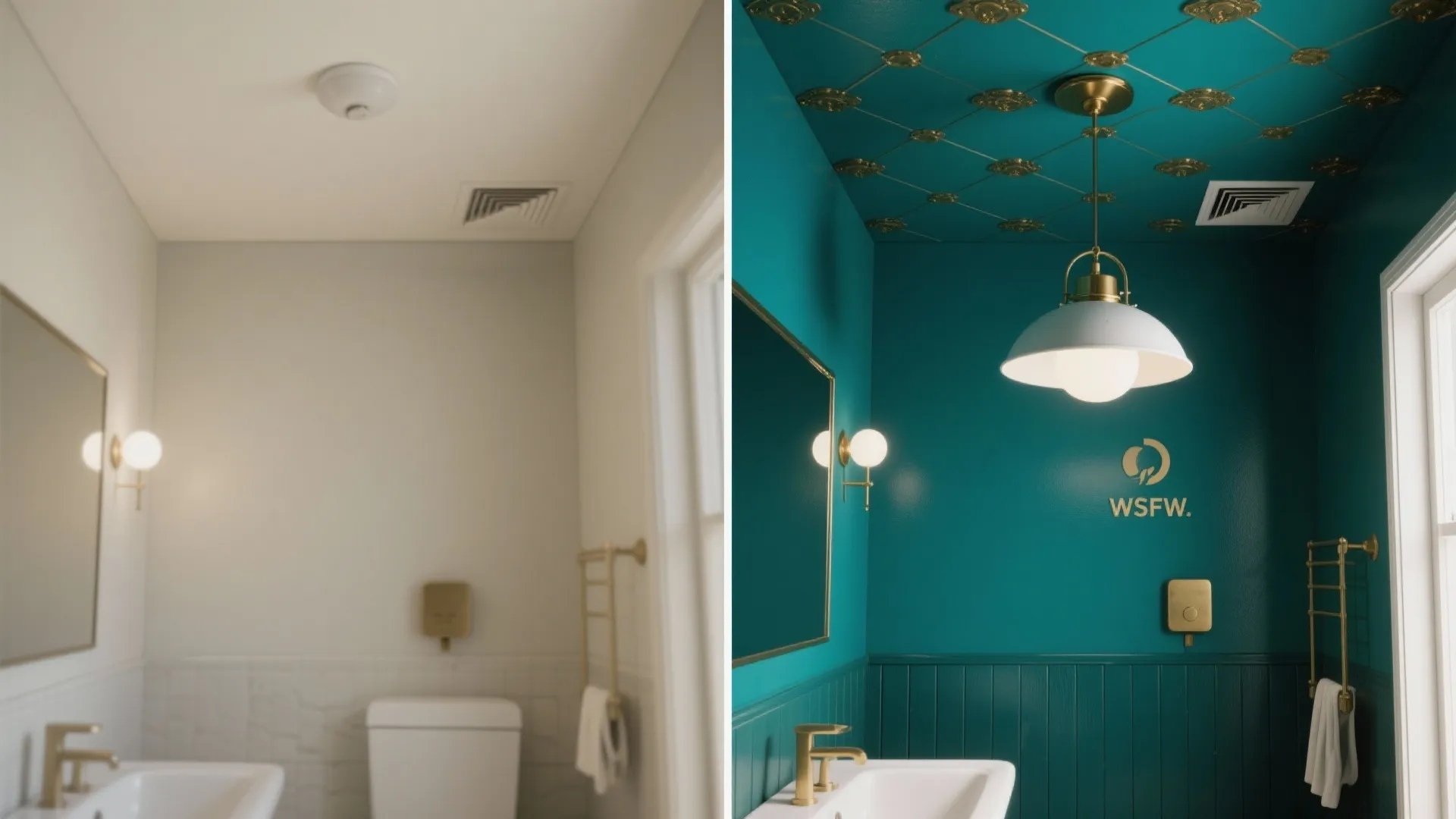 3. Bold Accent Ceiling (Moody Navy or Teal)