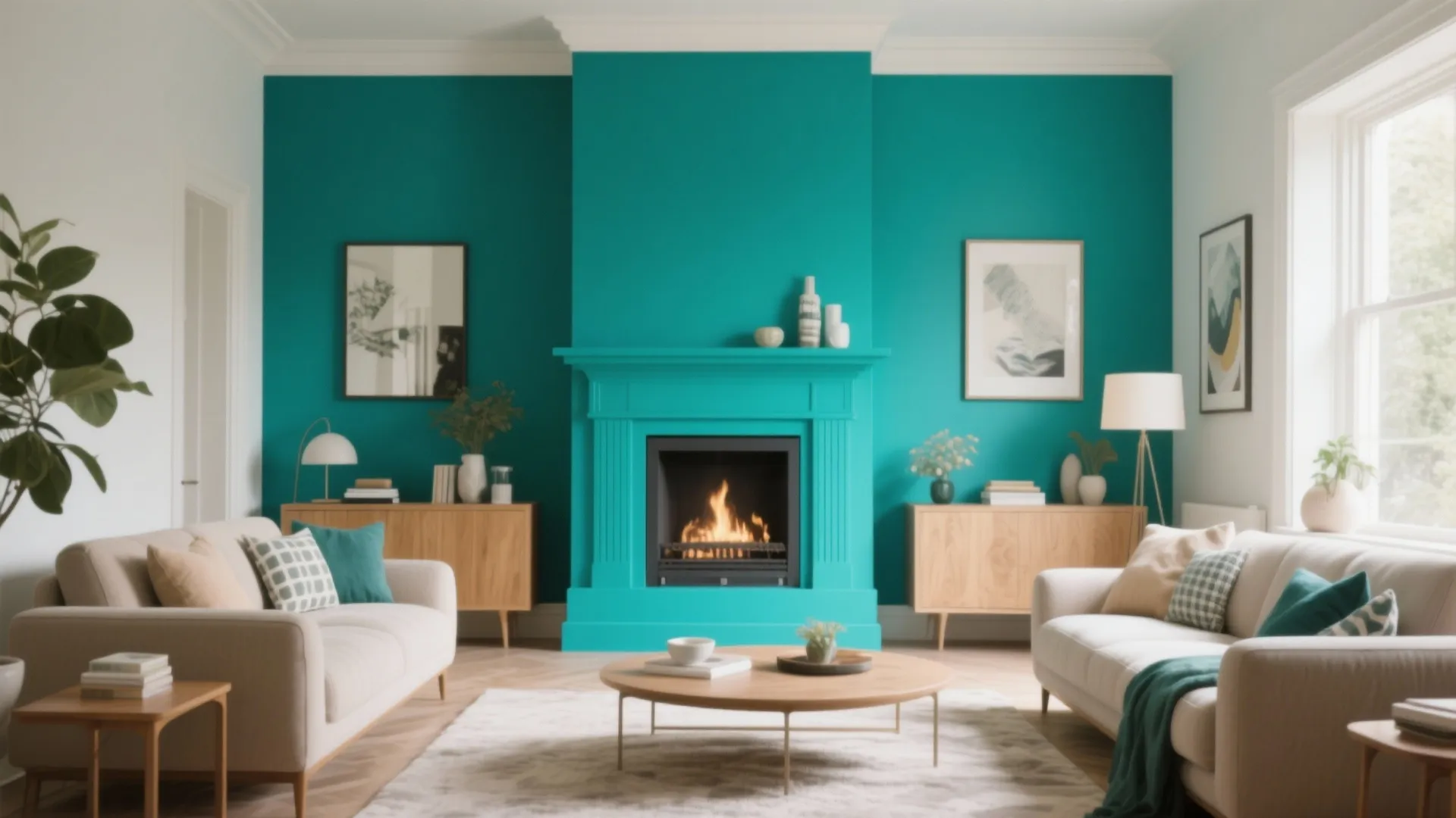 10. Color Pop Accent Chimney