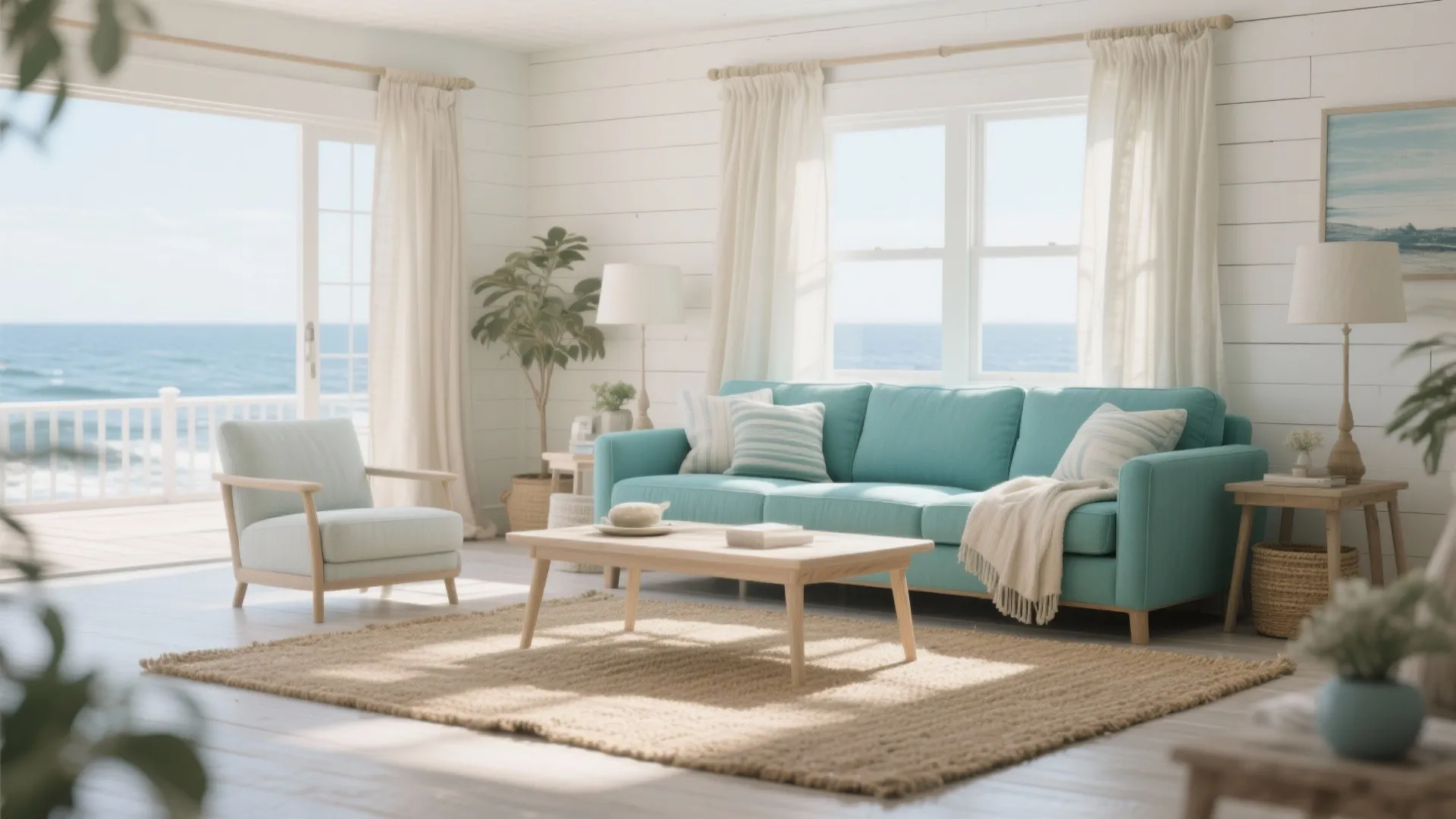 5. Teal with Coastal Whites