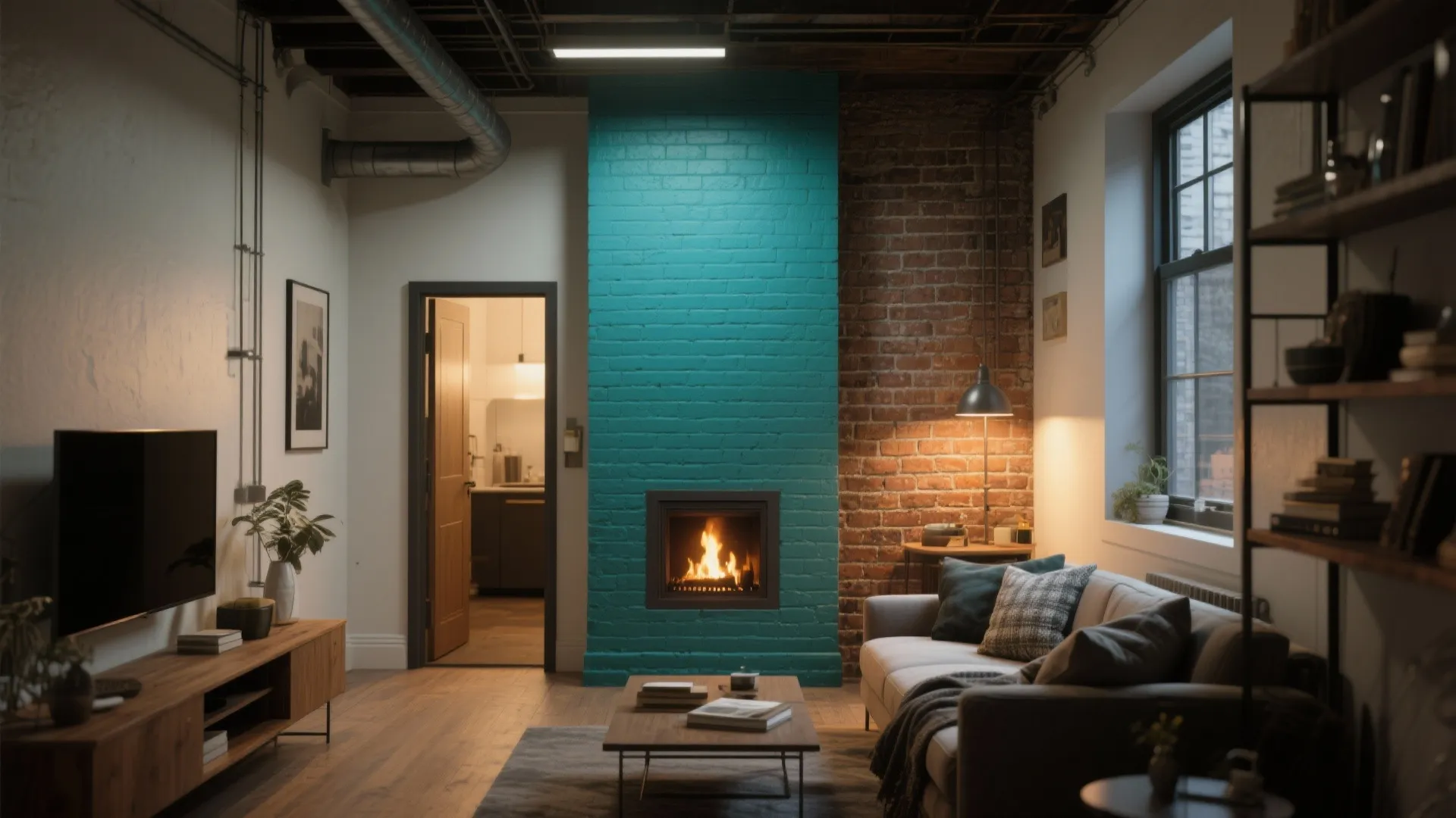 4. Color-Blocked Entryways to Define Zones