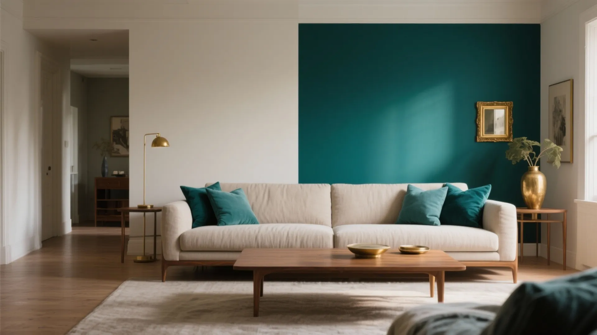 Jewel-Tone Feature Wall for Drama