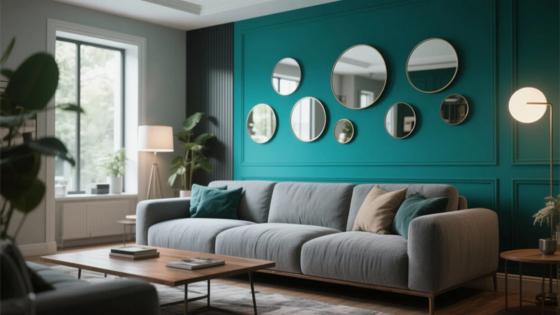 2. Teal Feature Wall