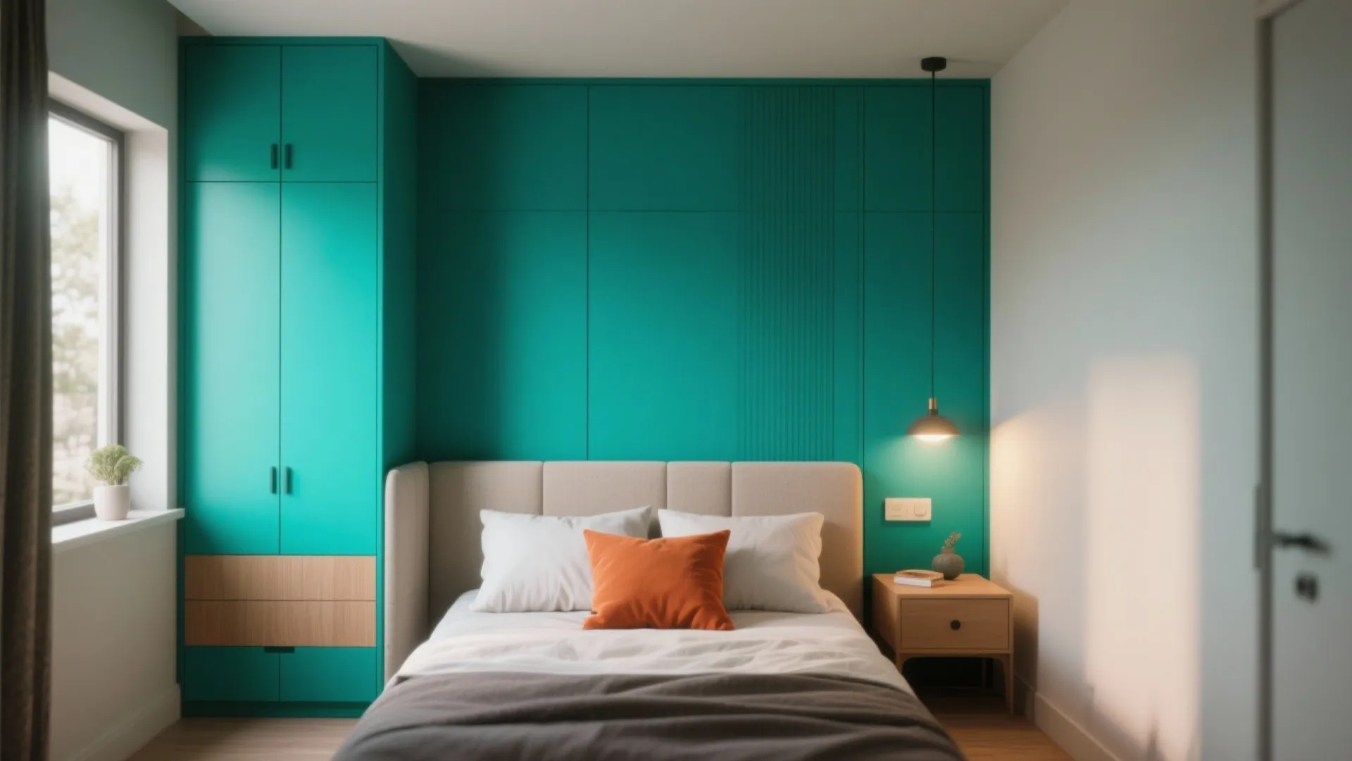 5. Teal Green for a Bold, Joyful Look