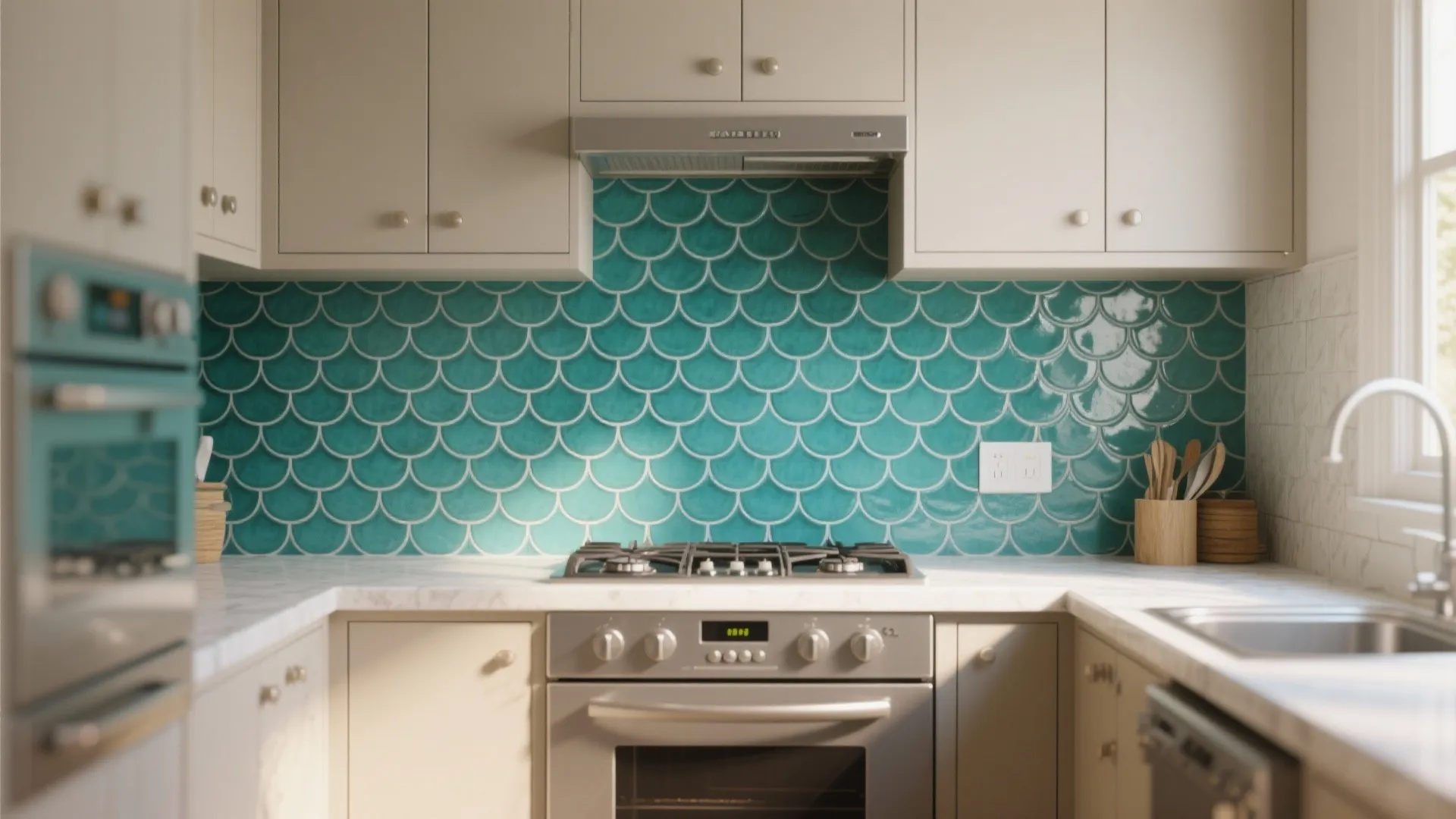 5. Bold Backsplash Feature Wall