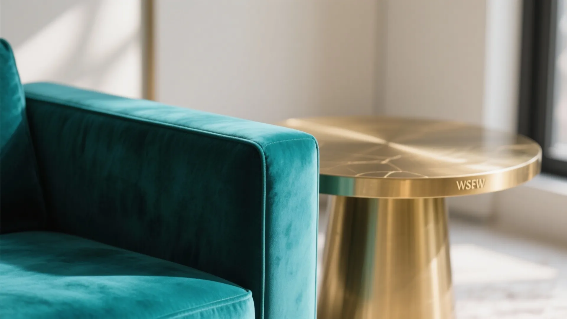 2. Teal and Gold Accents