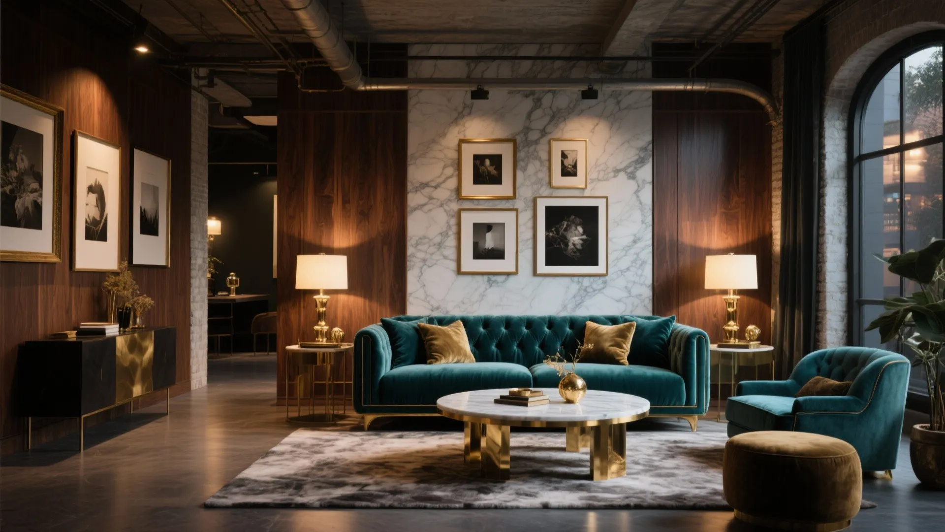 2. Teal and Gold Glam