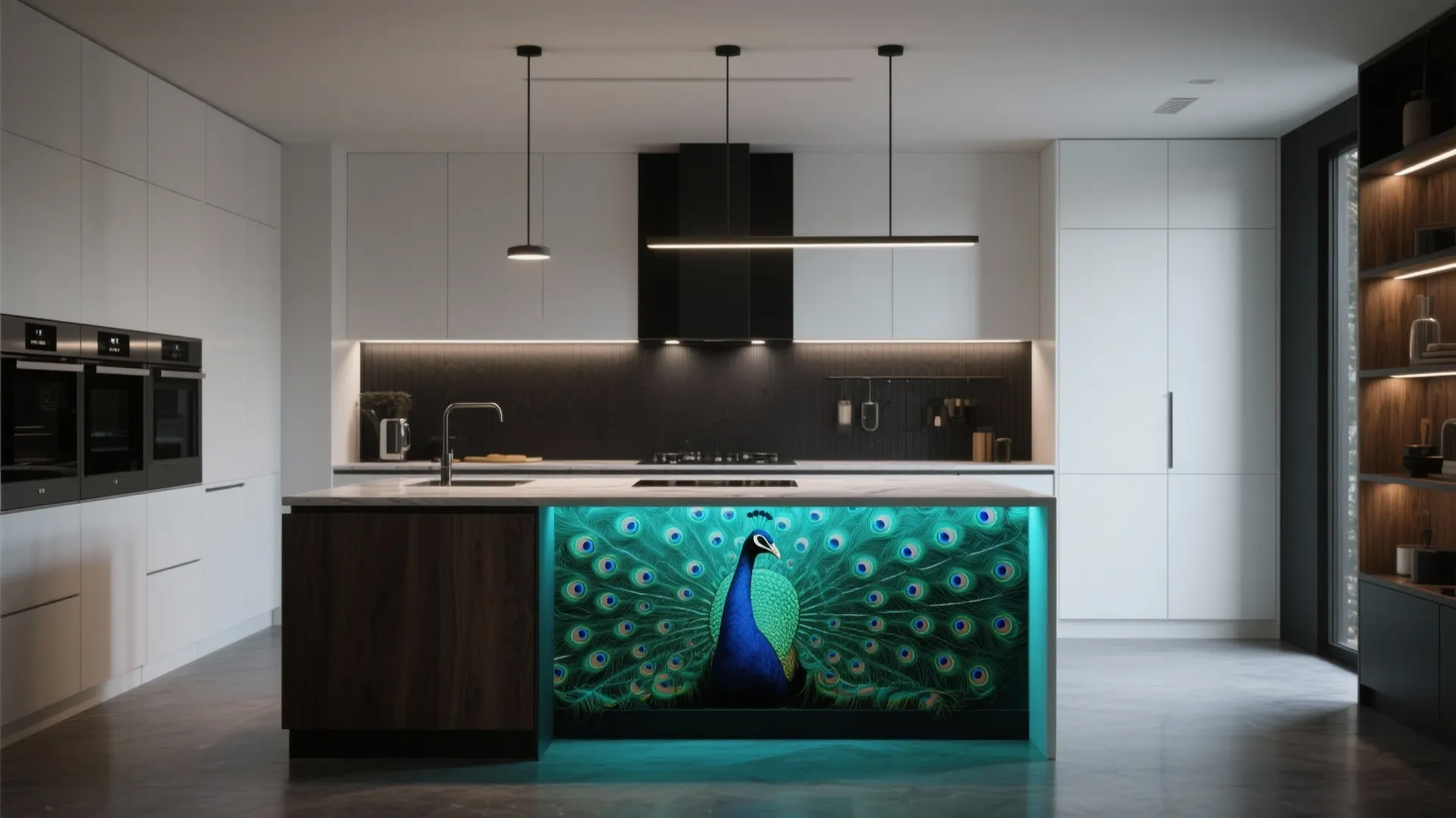 3. Modern Pop — Teal or Peacock for a Statement Island