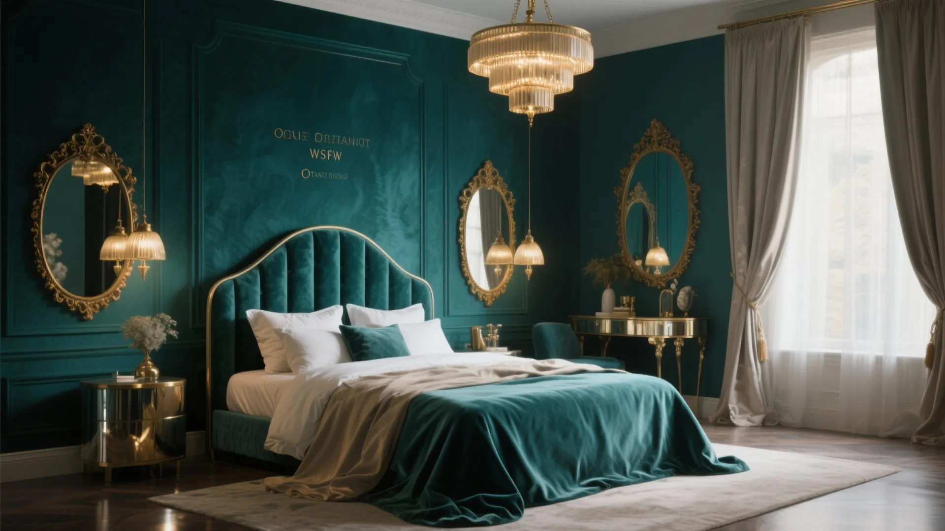 4. Jewel-Toned Teal with Metallic Accents