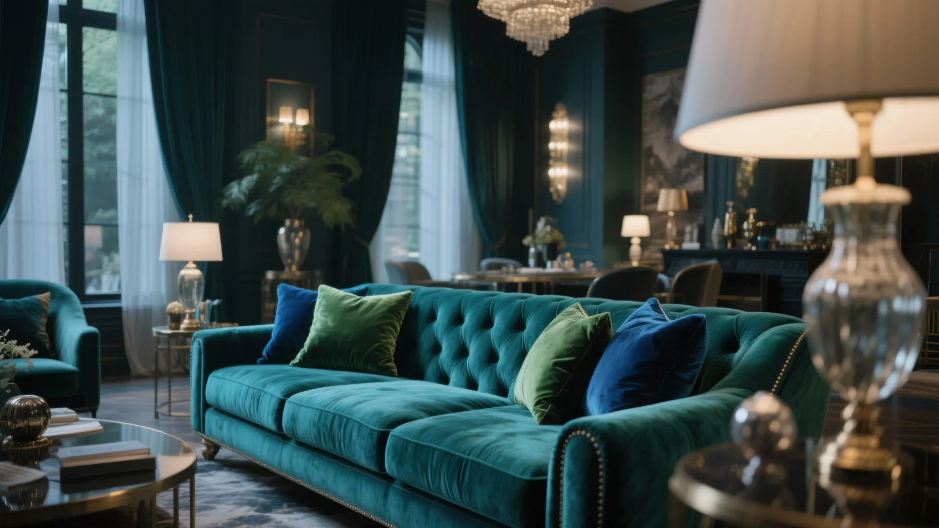 7. Teal with Jewel Tone Accents