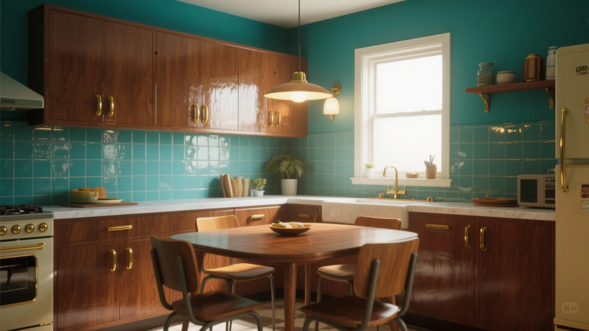 Teal-Blue for a Retro Twist