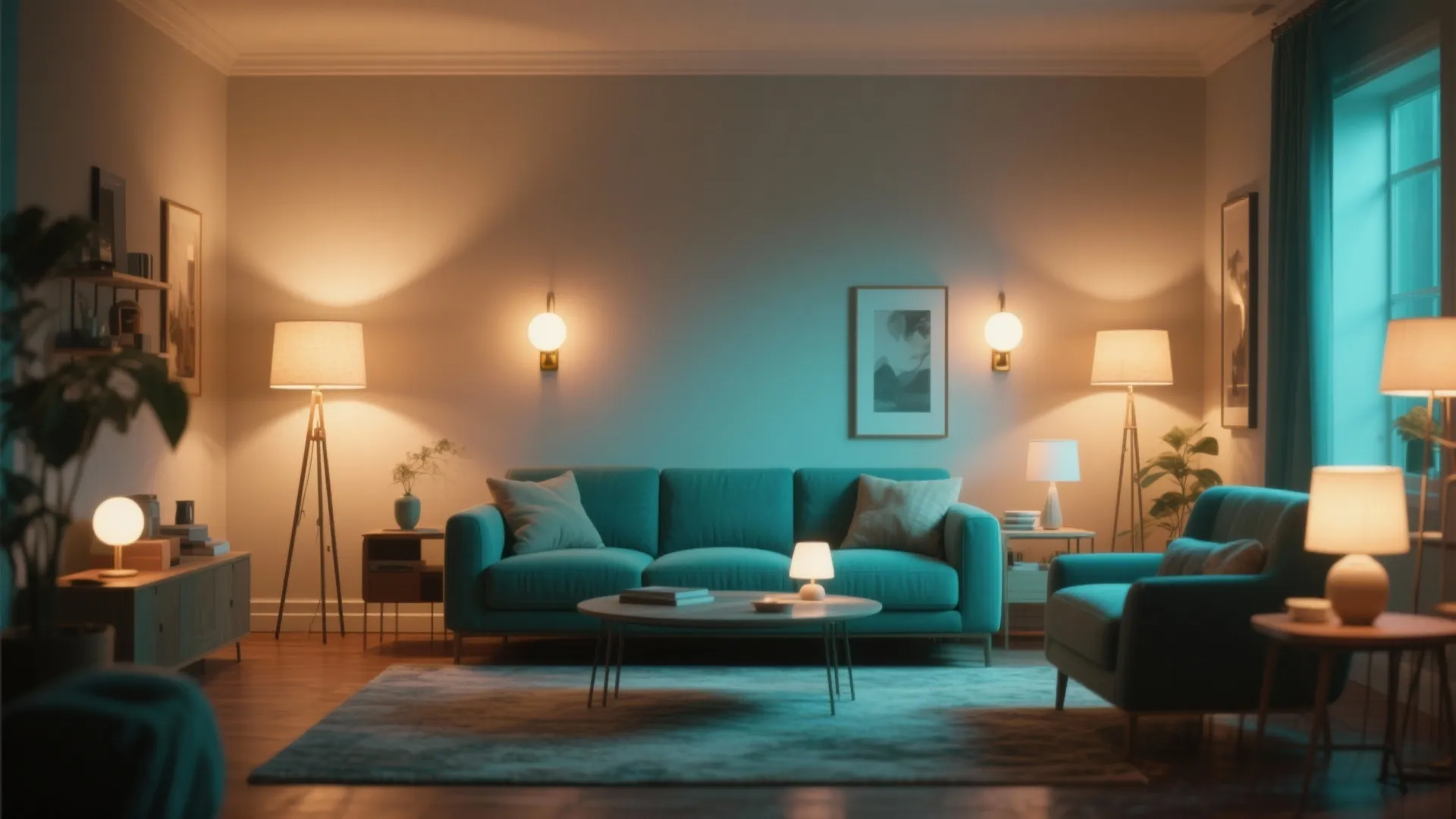 10. Teal with Layered Lighting