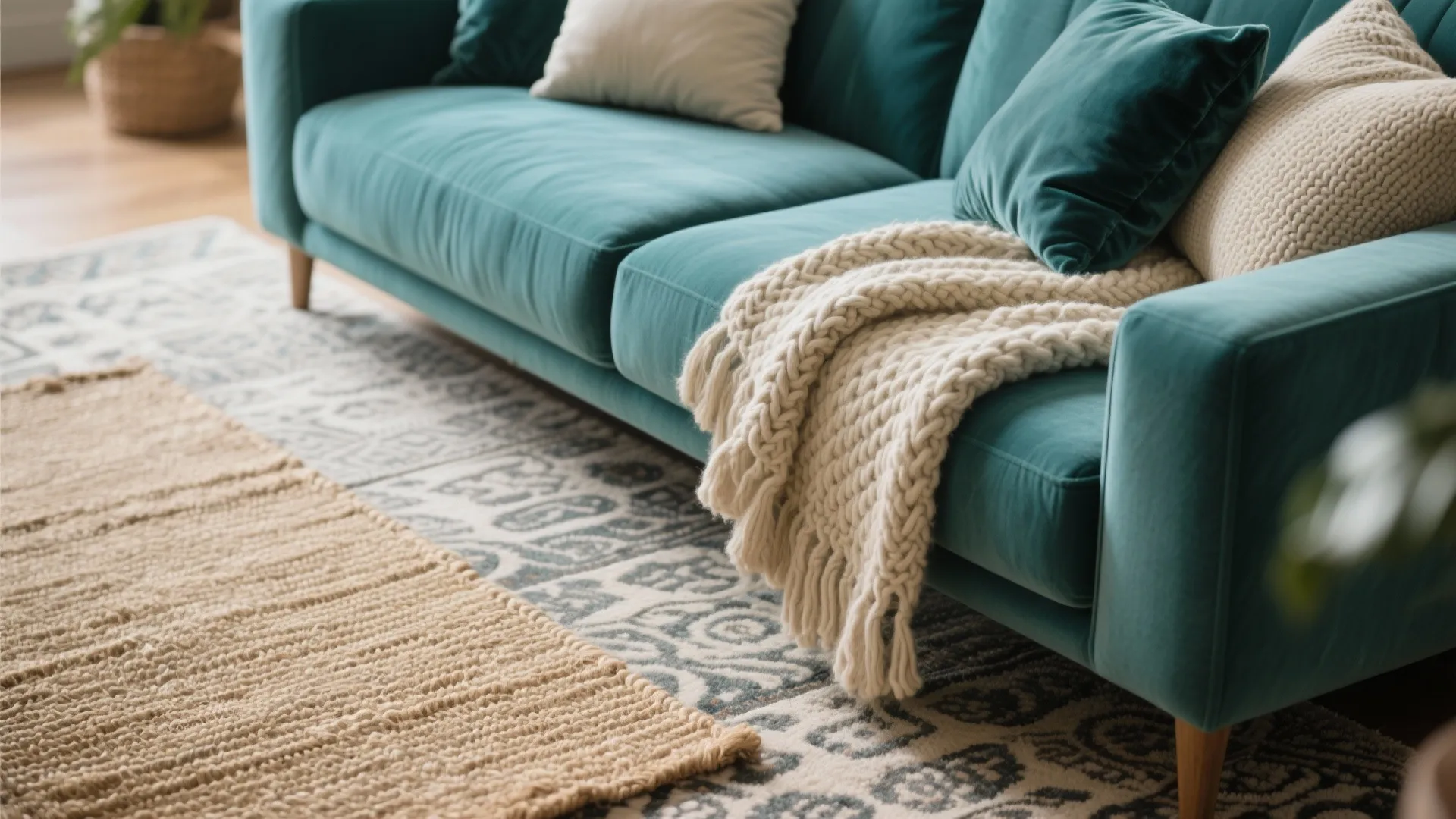 6. Layered Textures and Rugs