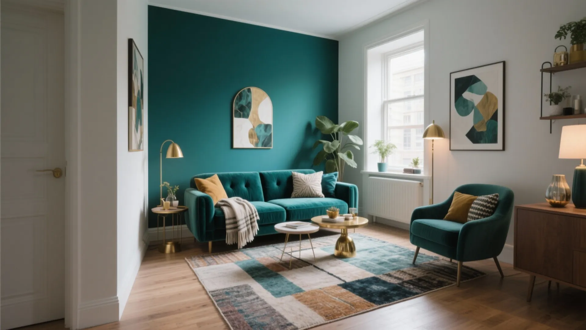 10 Teal Color Living Room Ideas