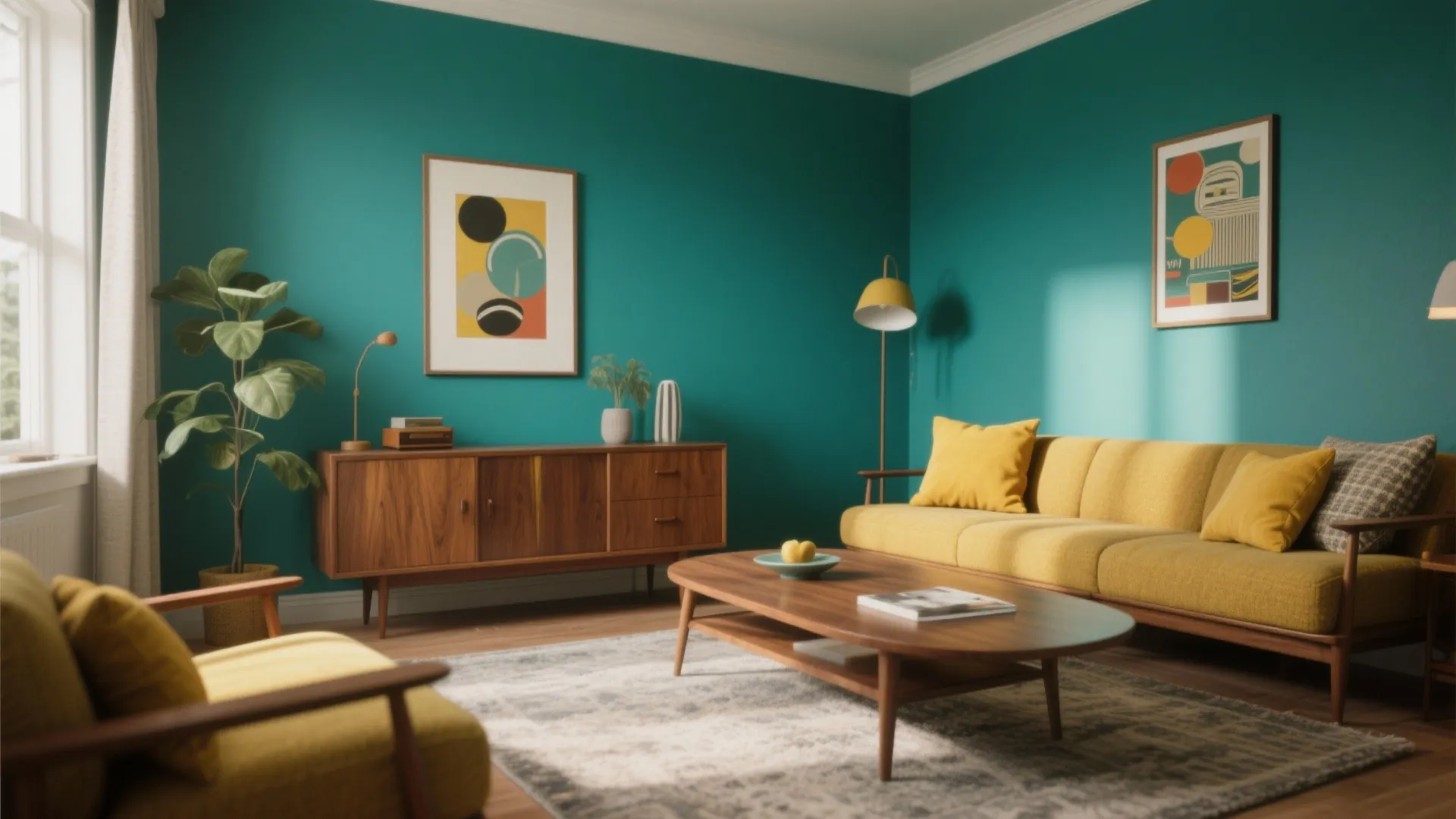 Mid Century Modern Interior Paint Colors — 5 Palettes: Practical paint palettes and tips I use to bring mid-century modern vibes into small homes