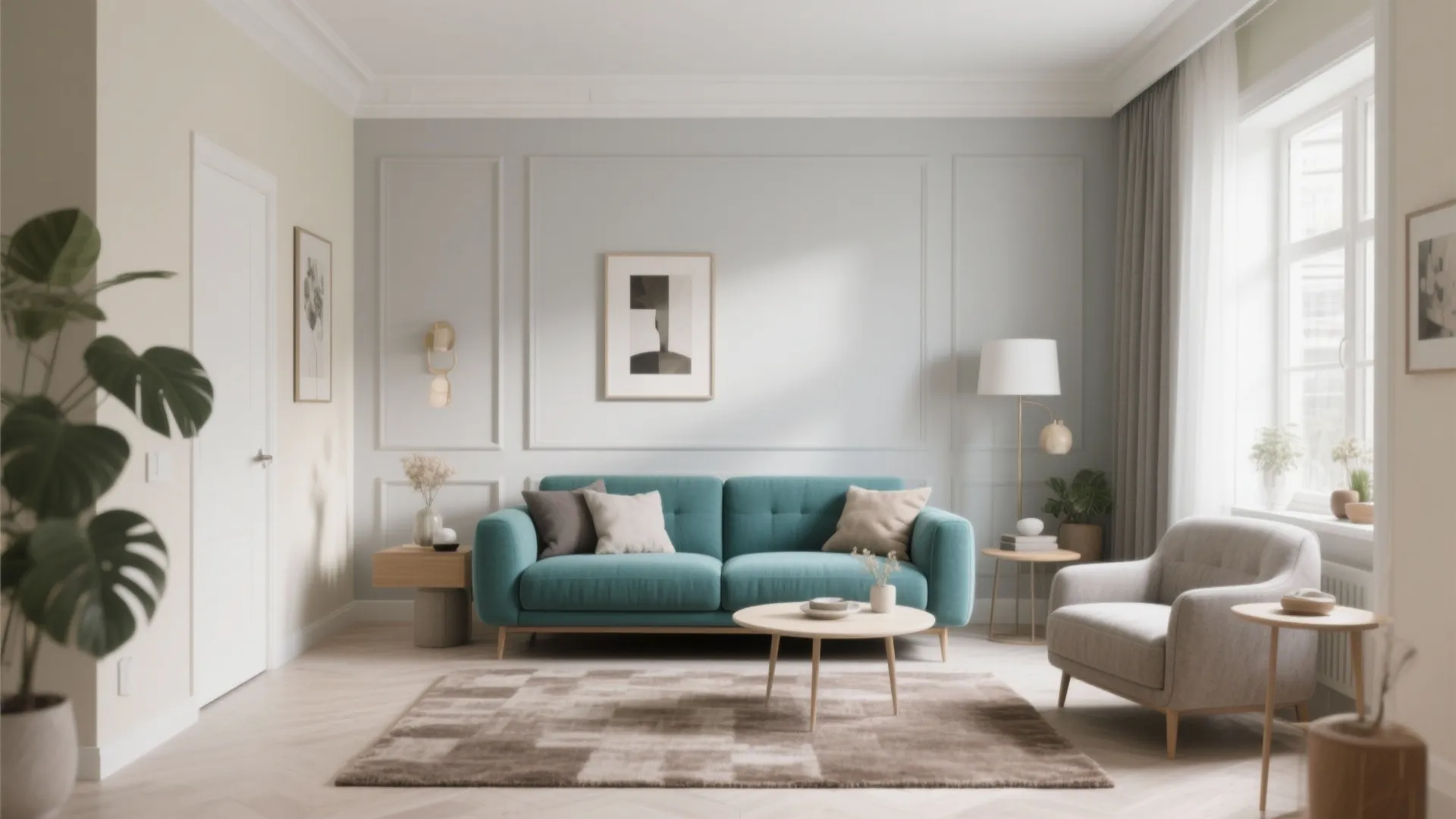 10. Teal and Neutral Mix