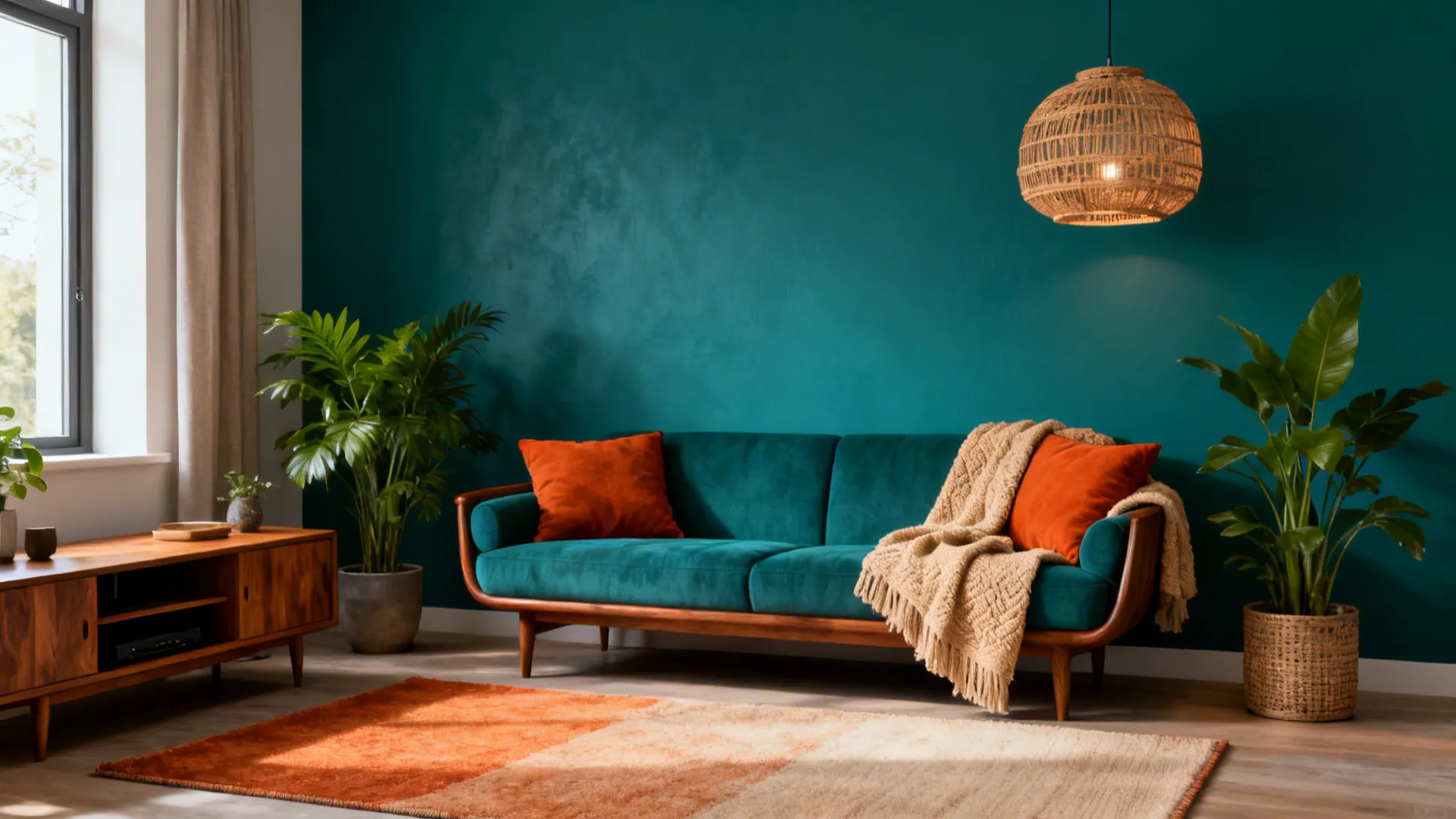 Teal & Orange Living Room Ideas — 5 Inspo: Bold teal and warm orange combos to energize small and large living rooms