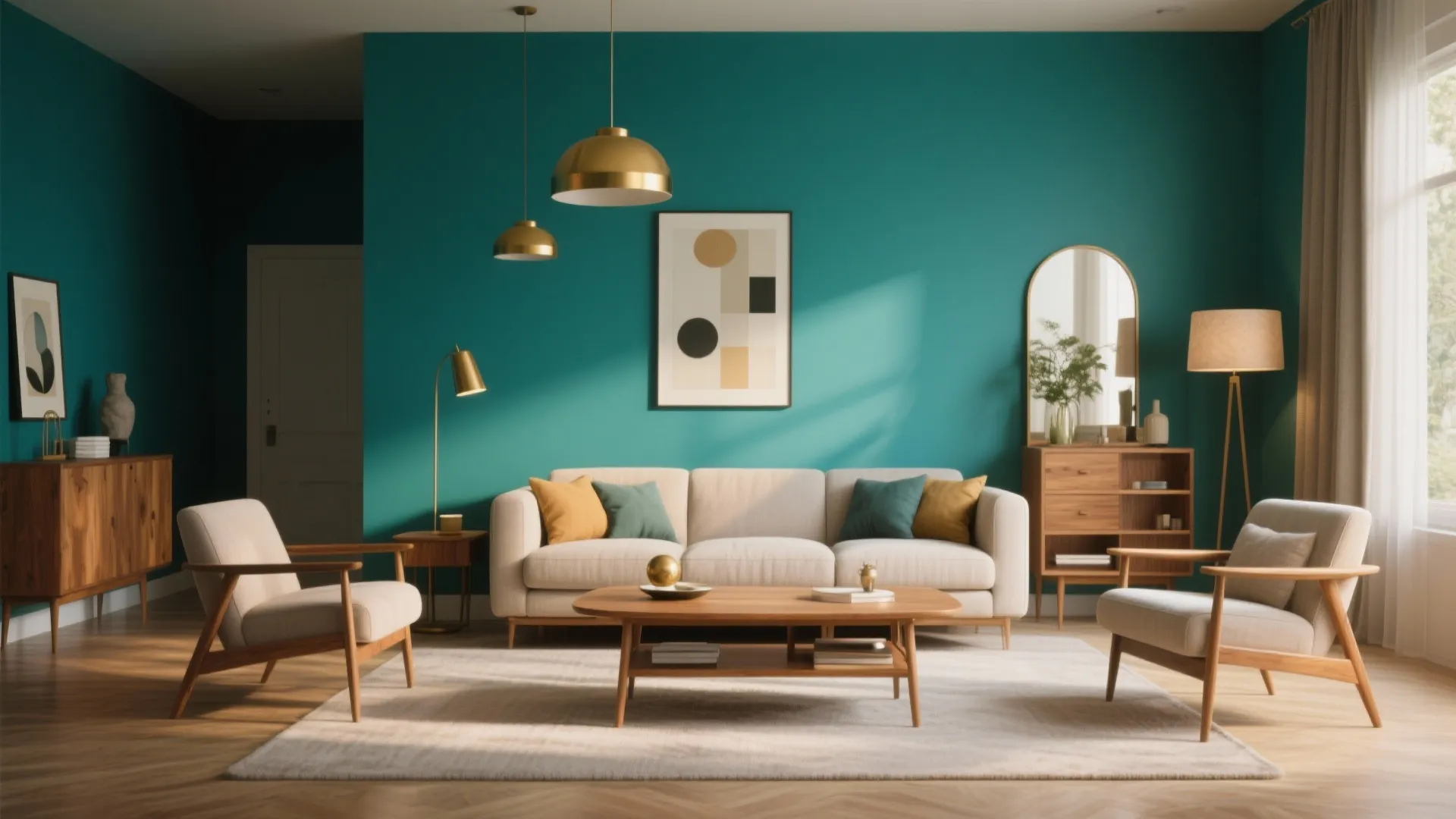 8. Teal for a Modern Retro Vibe