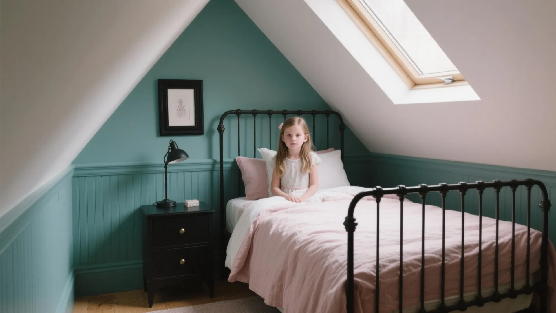 Teal + Dusty Rose with Ink Accents