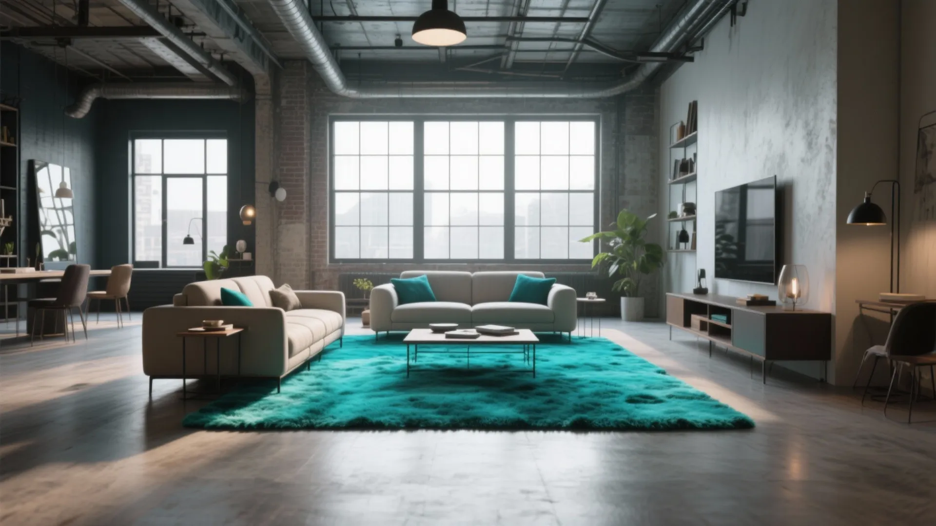 3. Color Blocking with Rugs