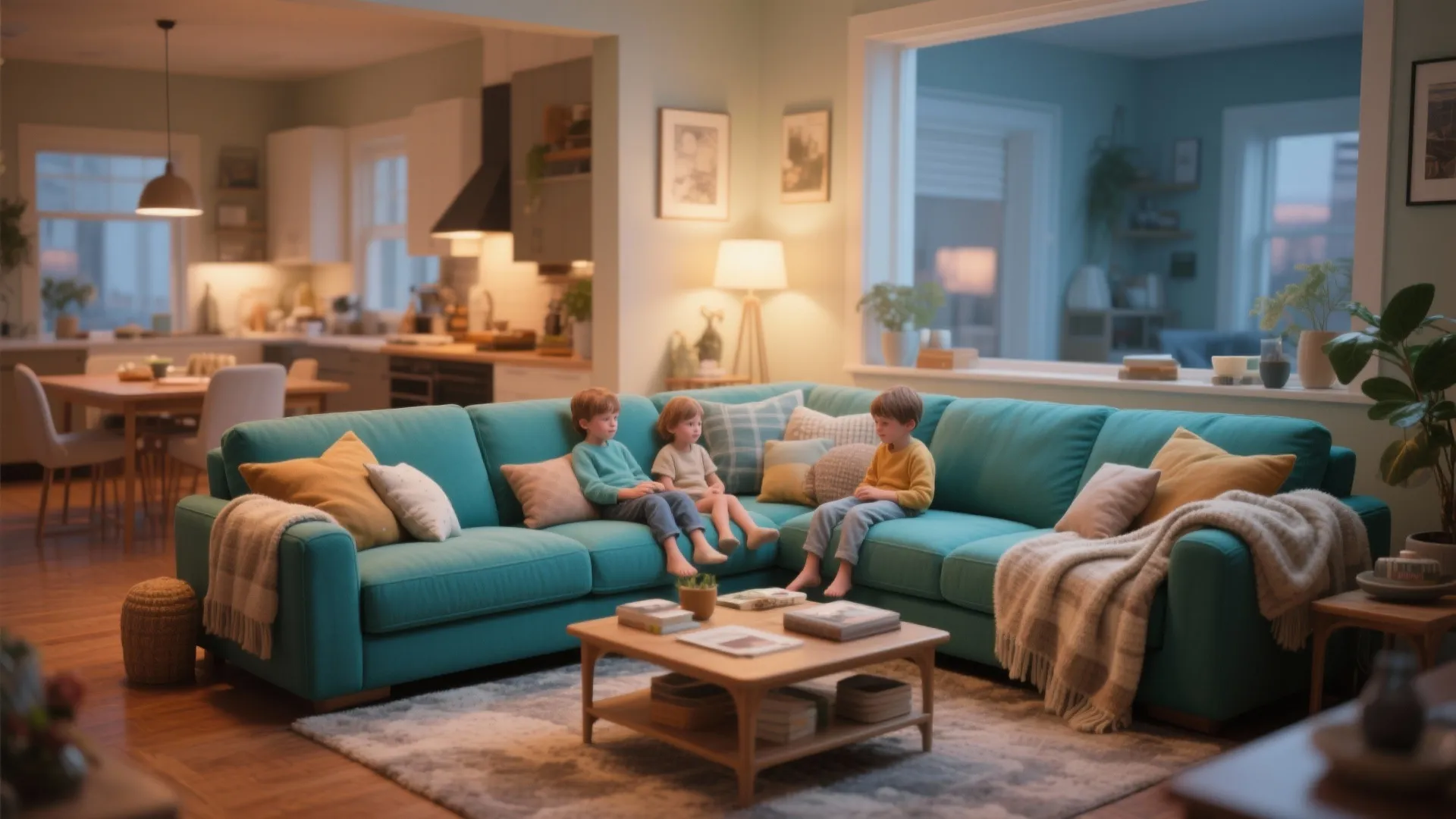 4. Teal Sectional for Corners