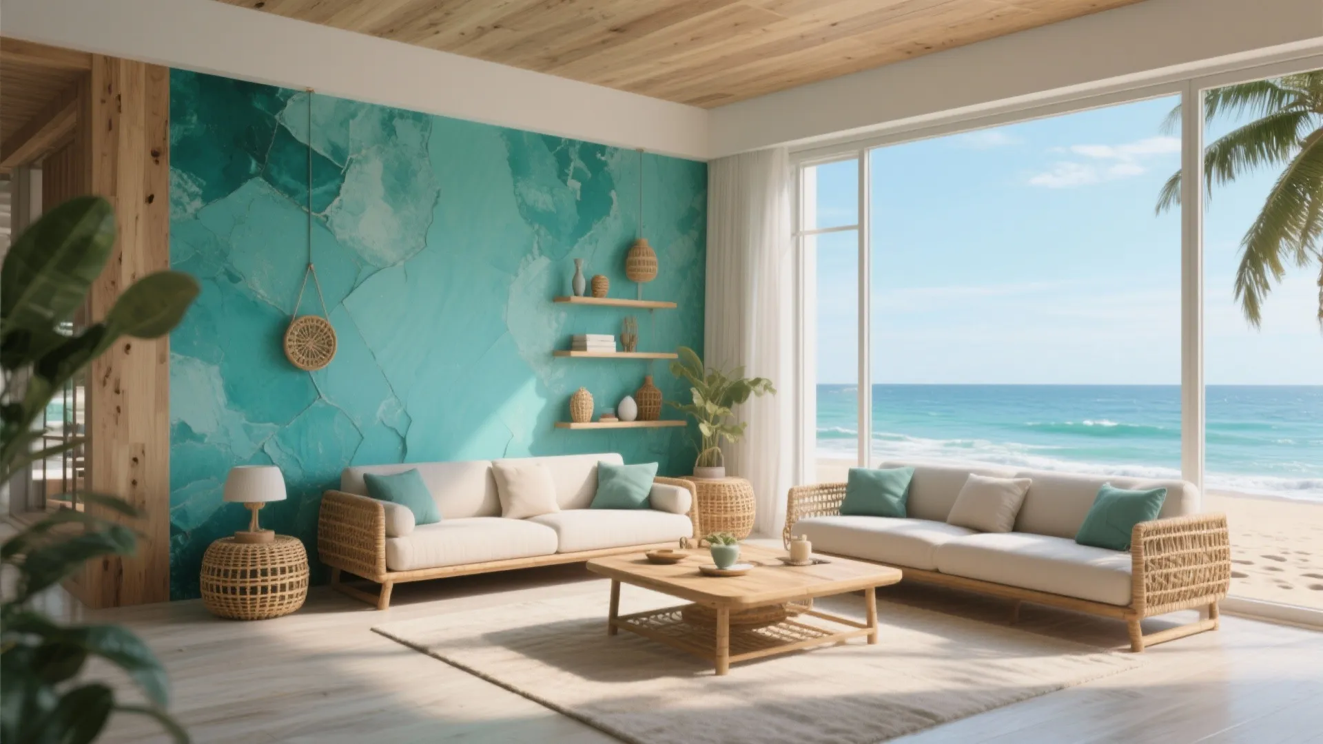 9. Teal Statement Wall