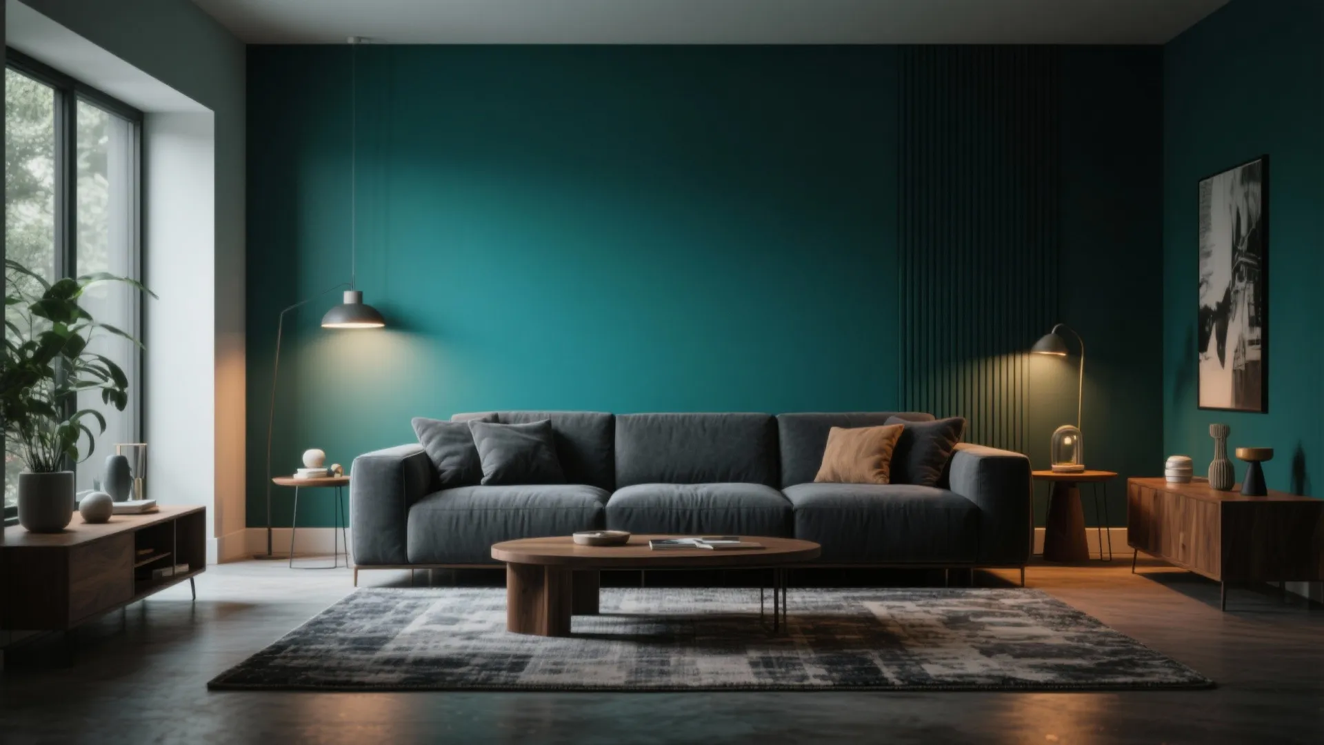 2. Bold Accent Wall for Contrast