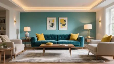 Teal and Yellow Living Room Ideas