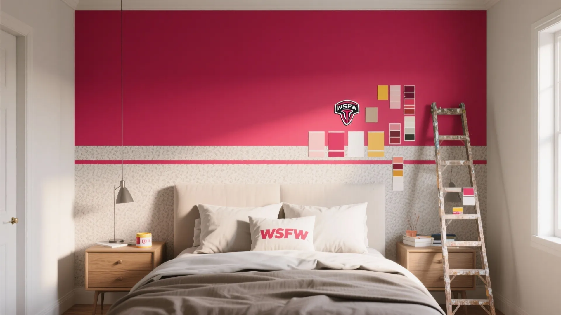 1. Team-Color Accent Wall (but keep it smart)