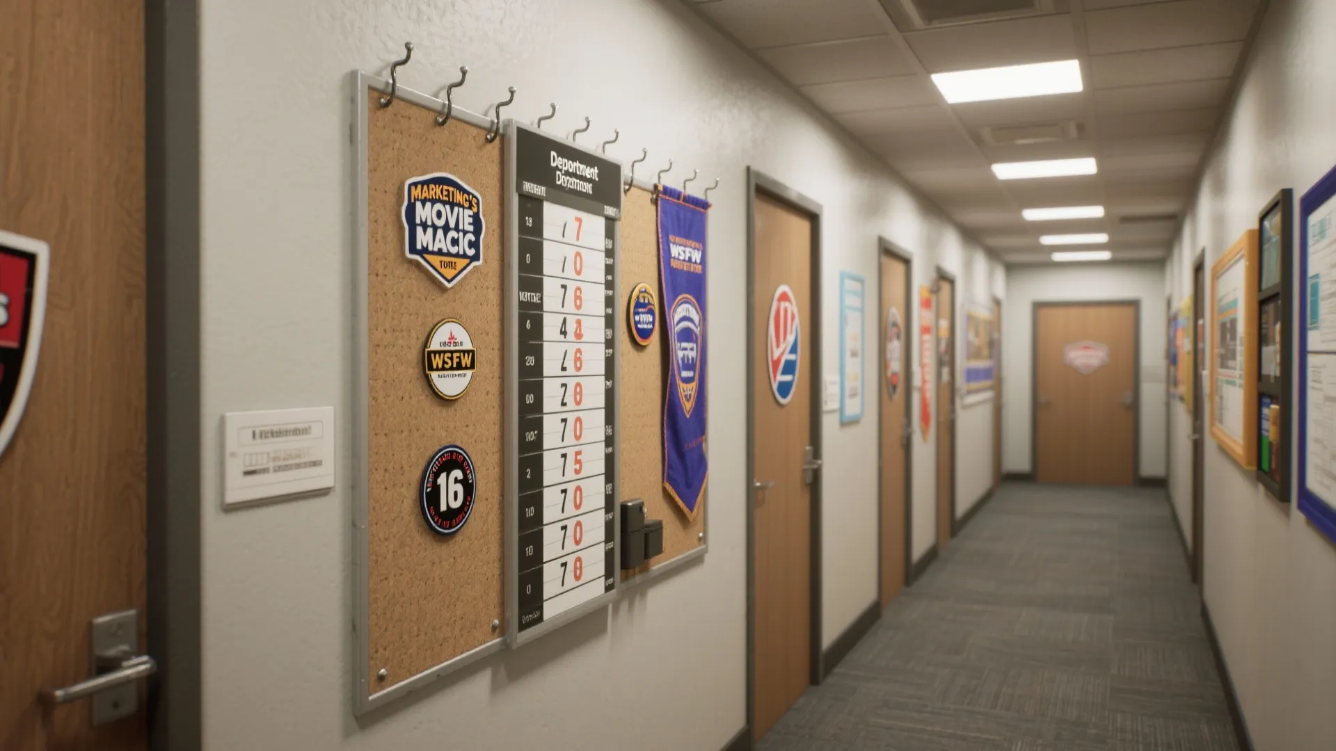 5. Department Personality Doors + Scoreboard