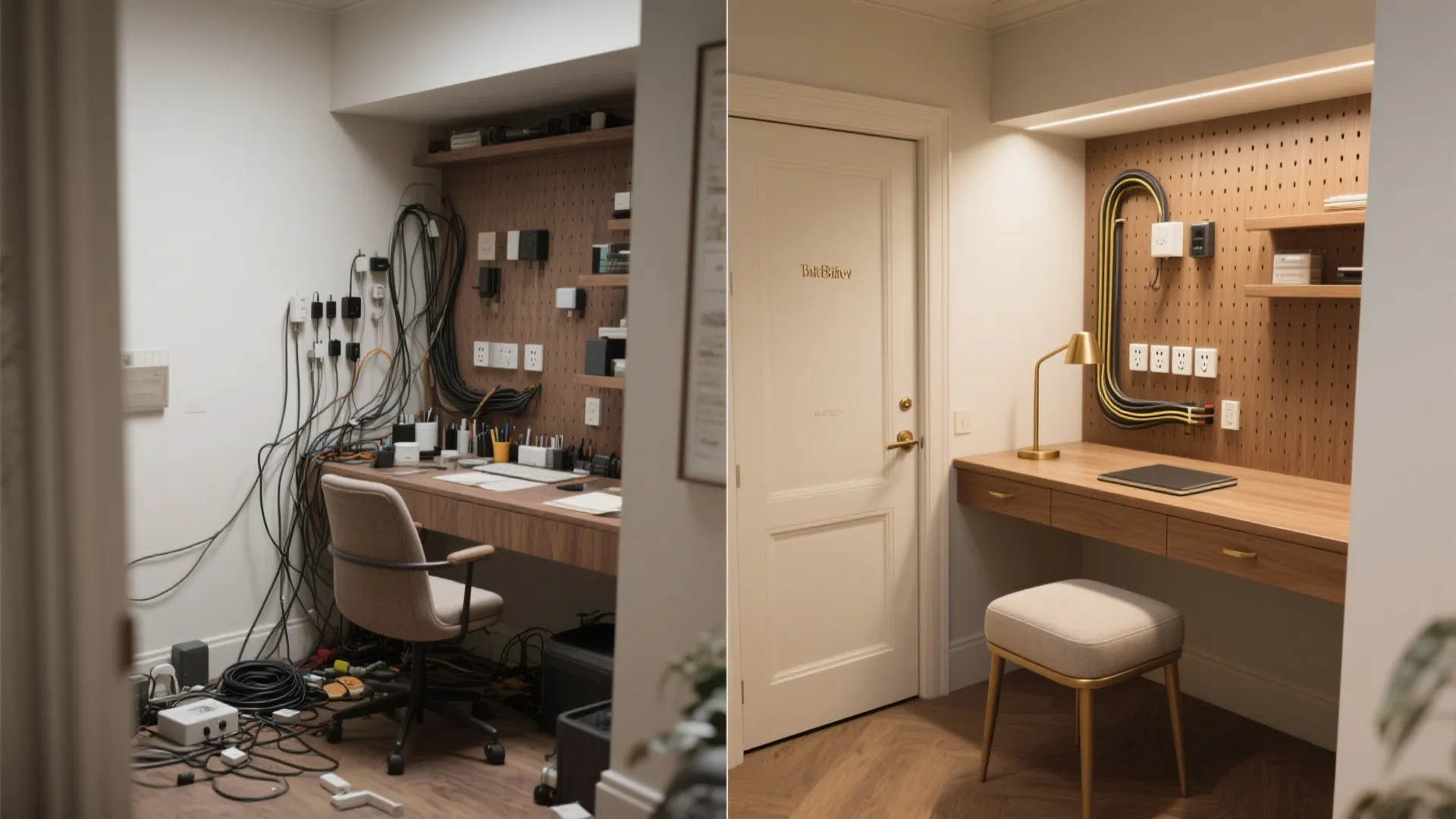 Discreet tech management and multi-use seating