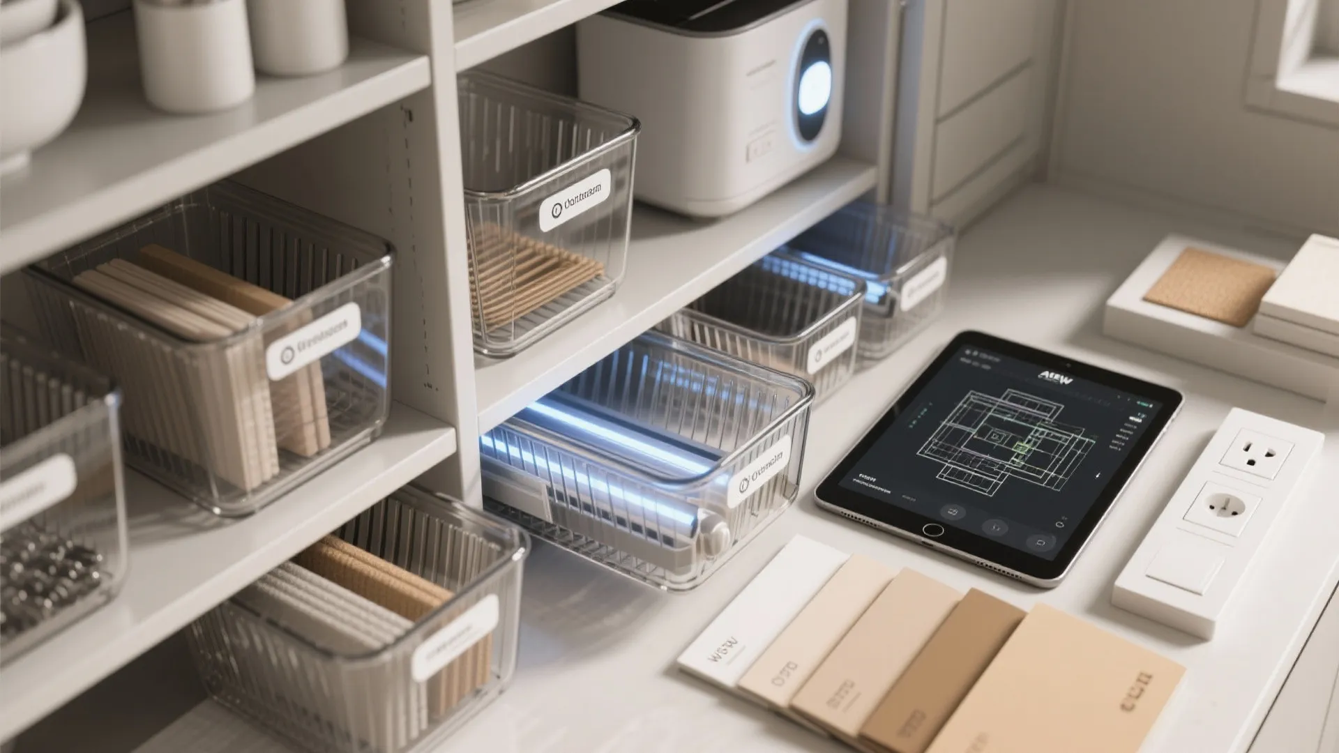 5. Tech-Forward Pantry: Lighting, Labels, and Smart Storage