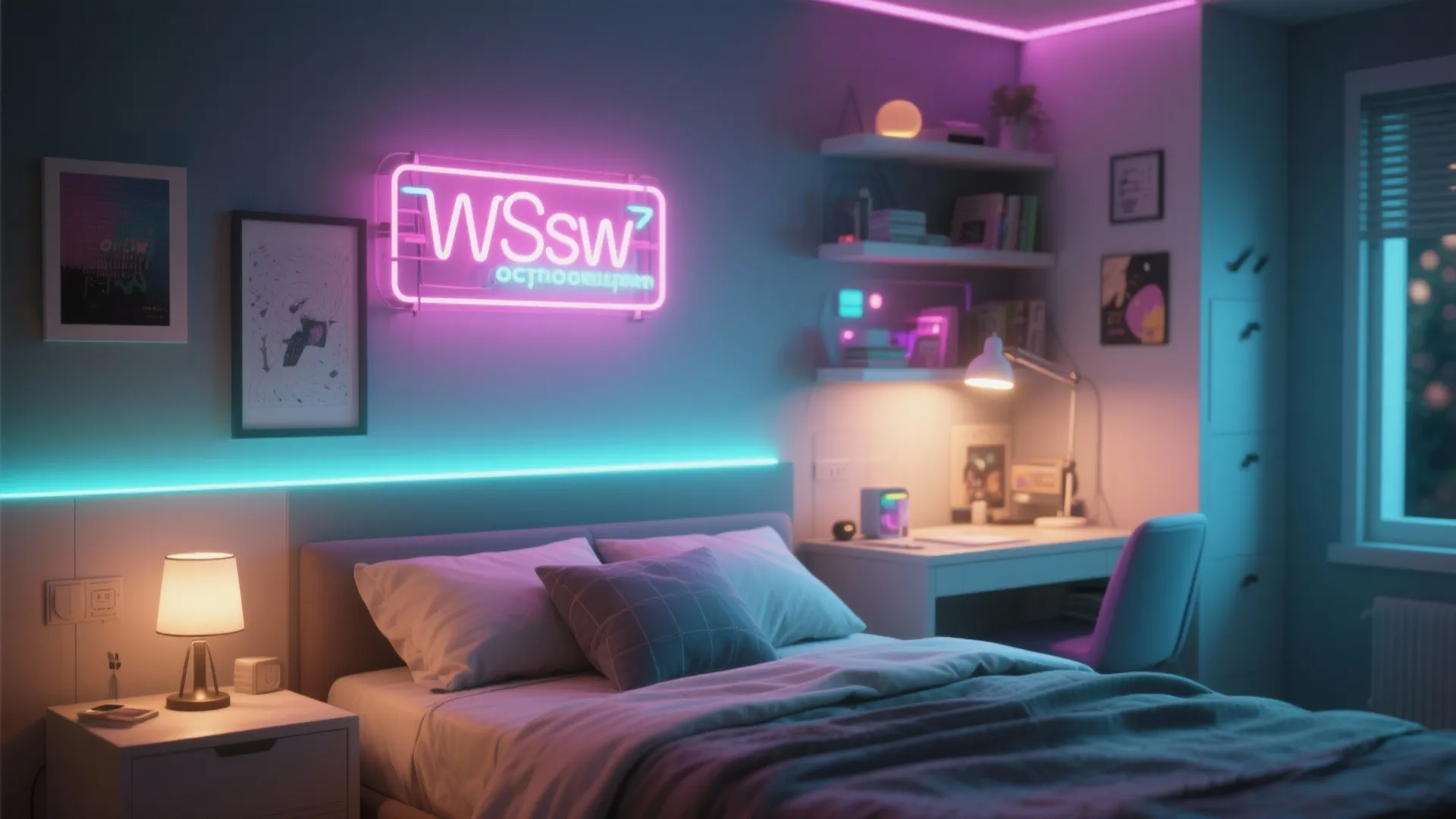 5. Tech-friendly lighting and decals