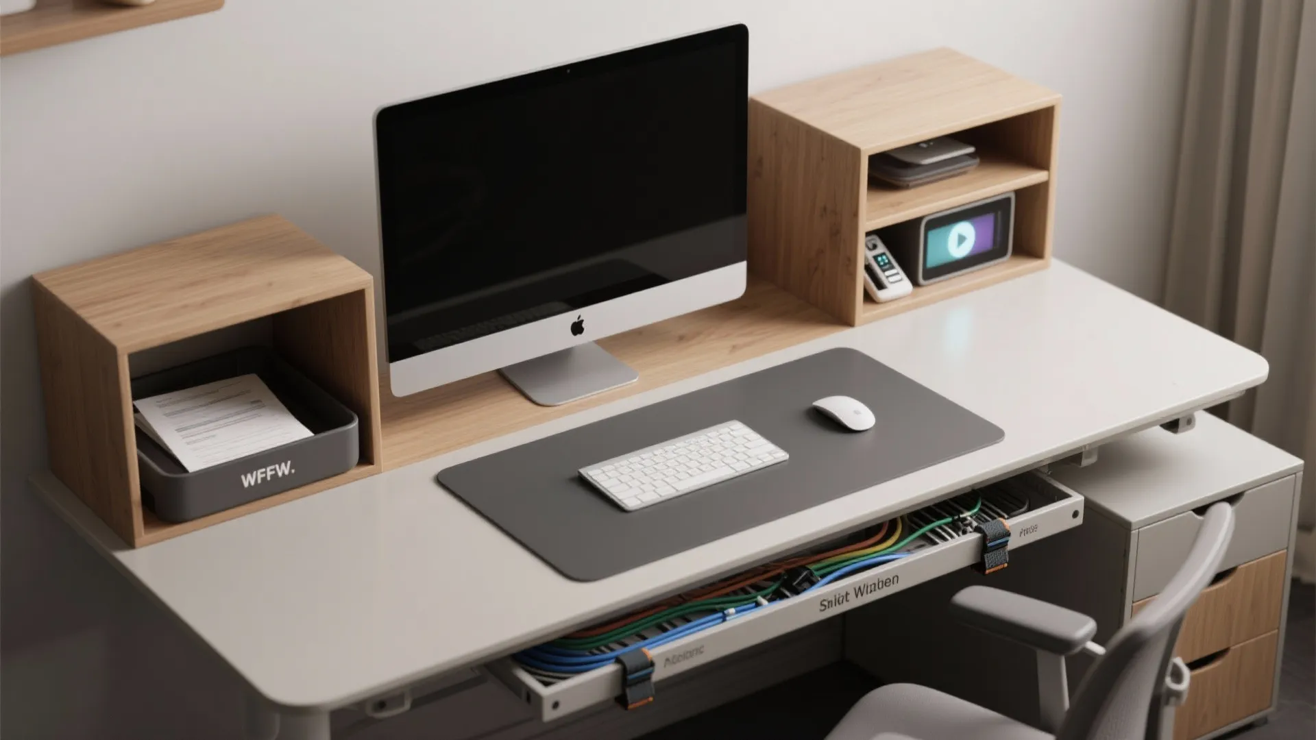 5. Multi-functional tech setup and workflow zones