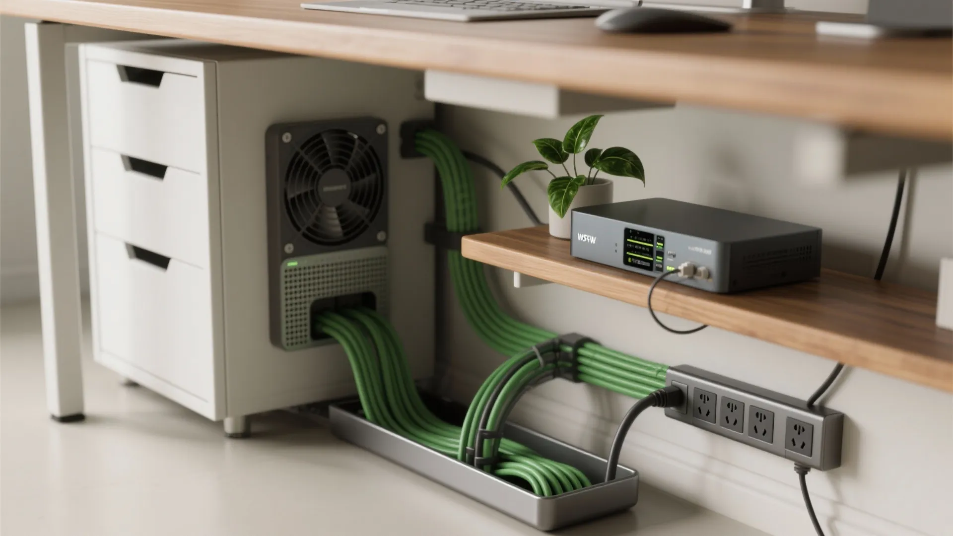 Tech, ventilation, and subtle biophilic calm