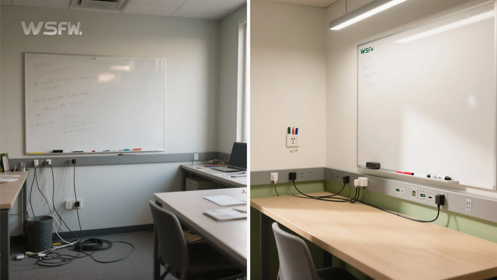 Power, writeable walls, and visual comfort tech
