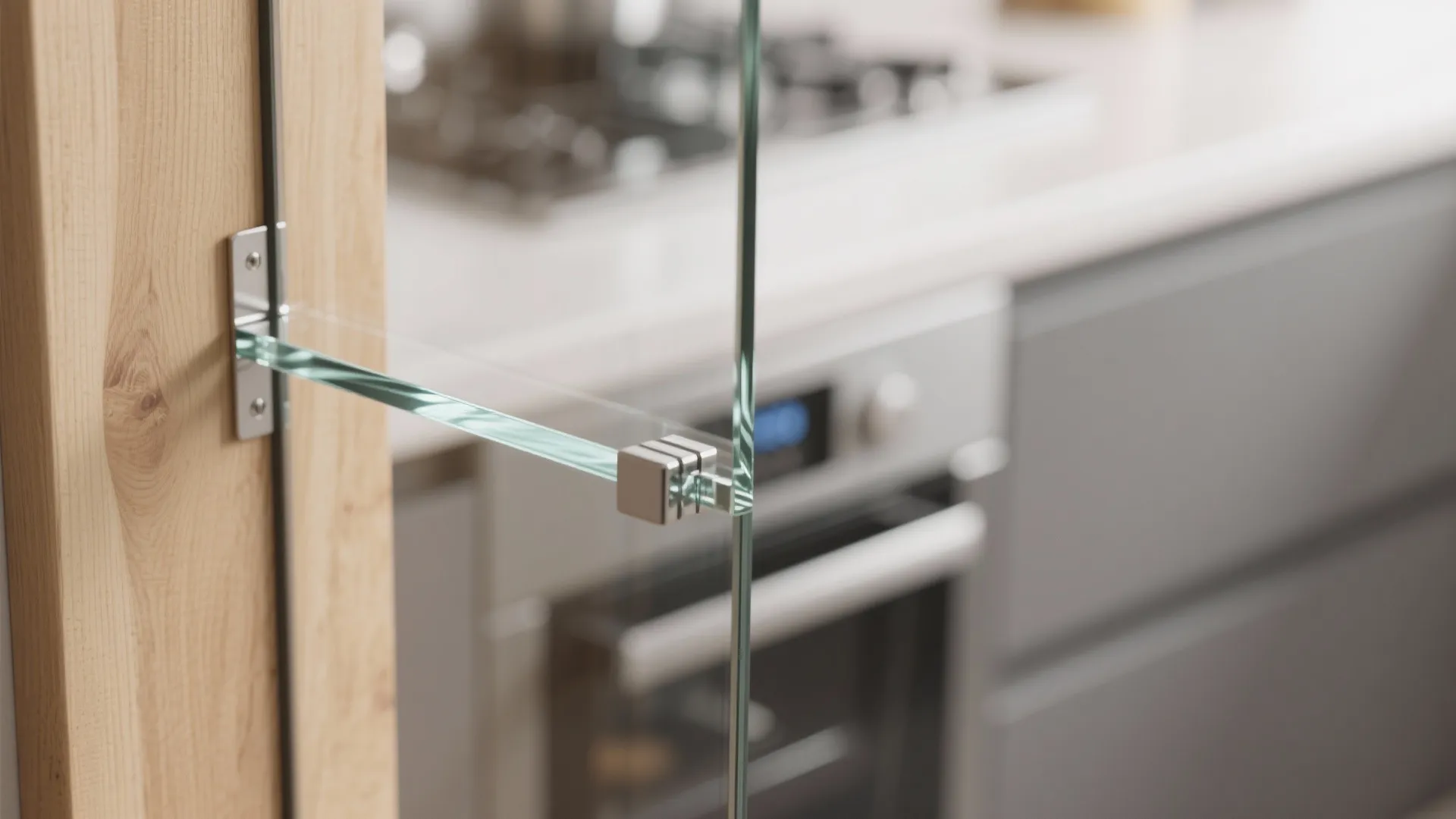 1) Frameless clear tempered glass to extend sightlines