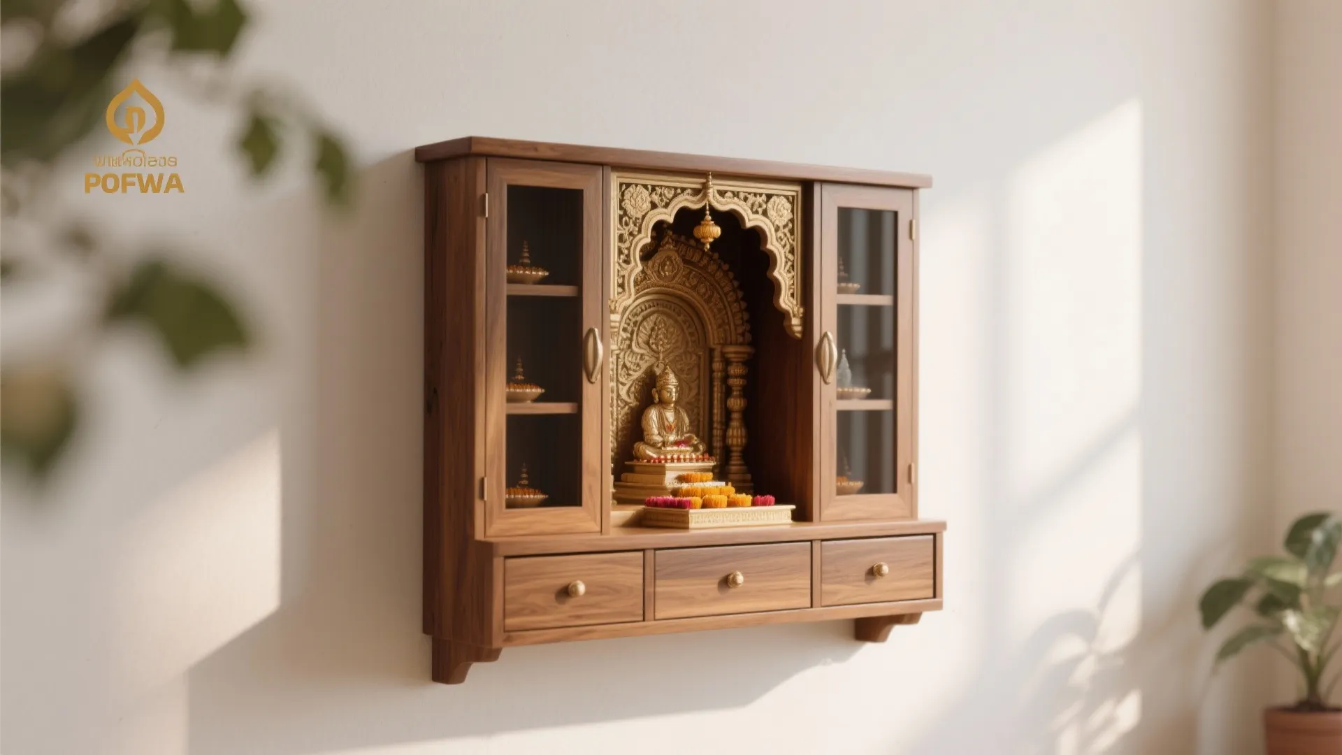 Wall-Mounted Temple Cabinet