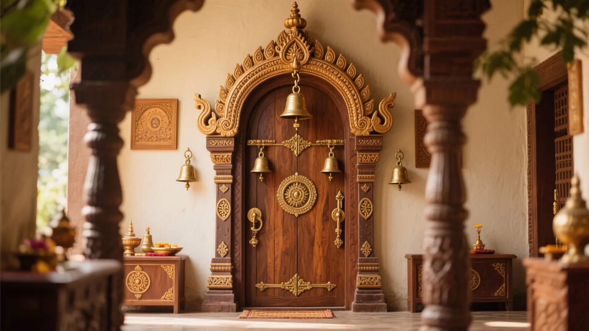 Traditional Temple-Style Doors