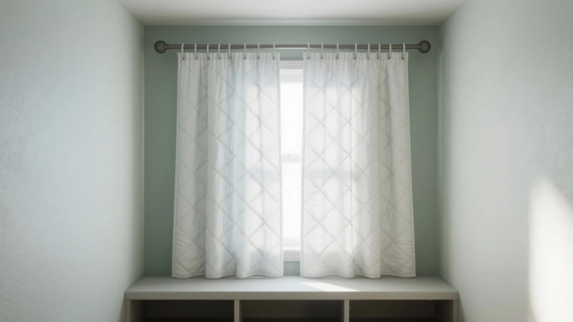 Tension Rod + Curtain Panel Design Wall