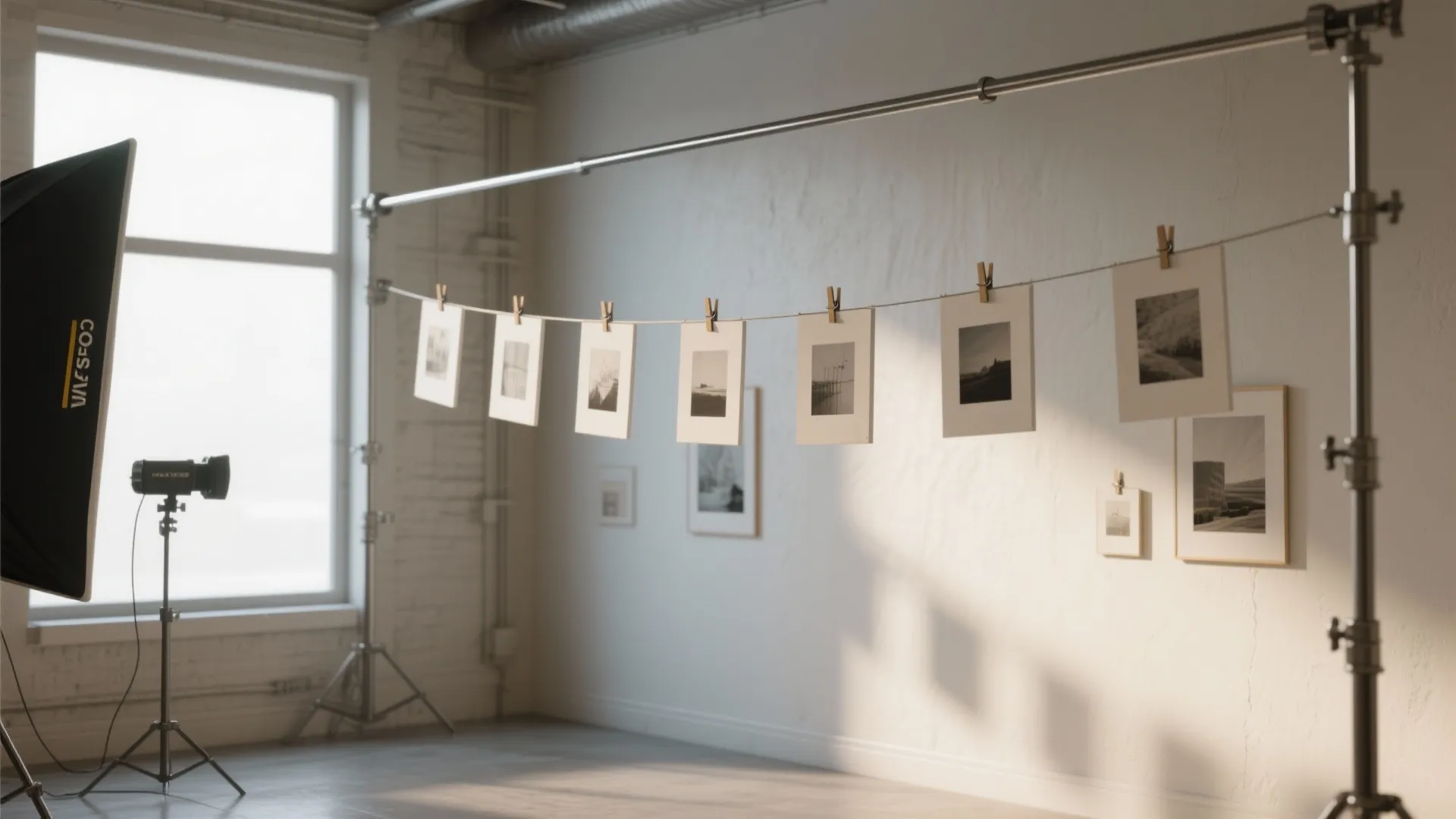 3. Tension-rod galleries and wire systems (clever, temporary galleries)